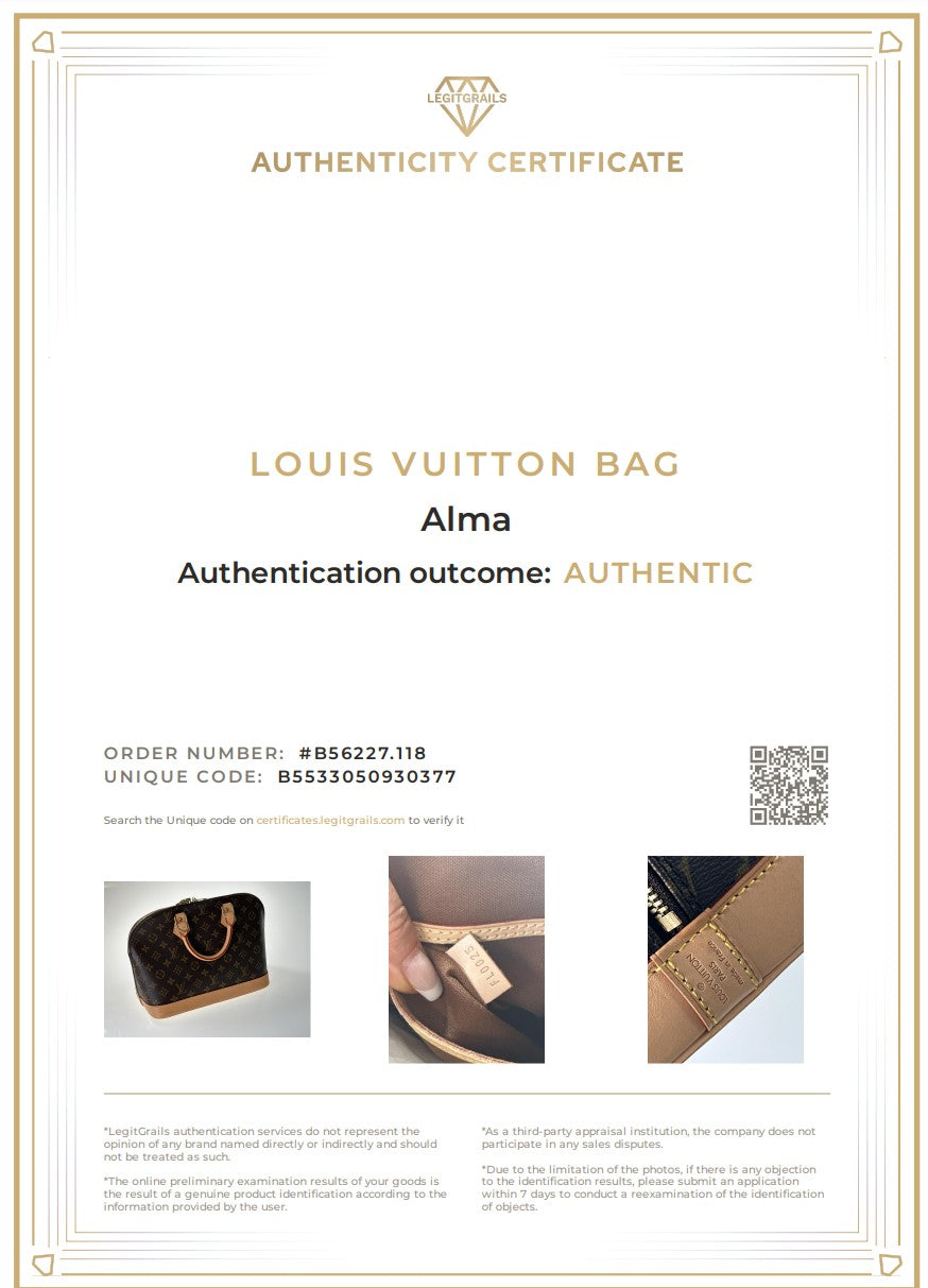 LOUIS VUITTON Alma PM Monogram