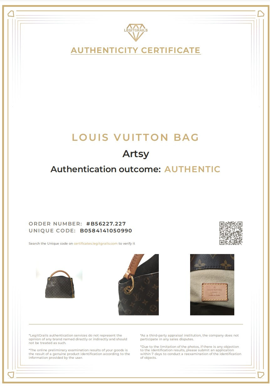 LOUIS VUITTON Artsy MM Monogram Braun