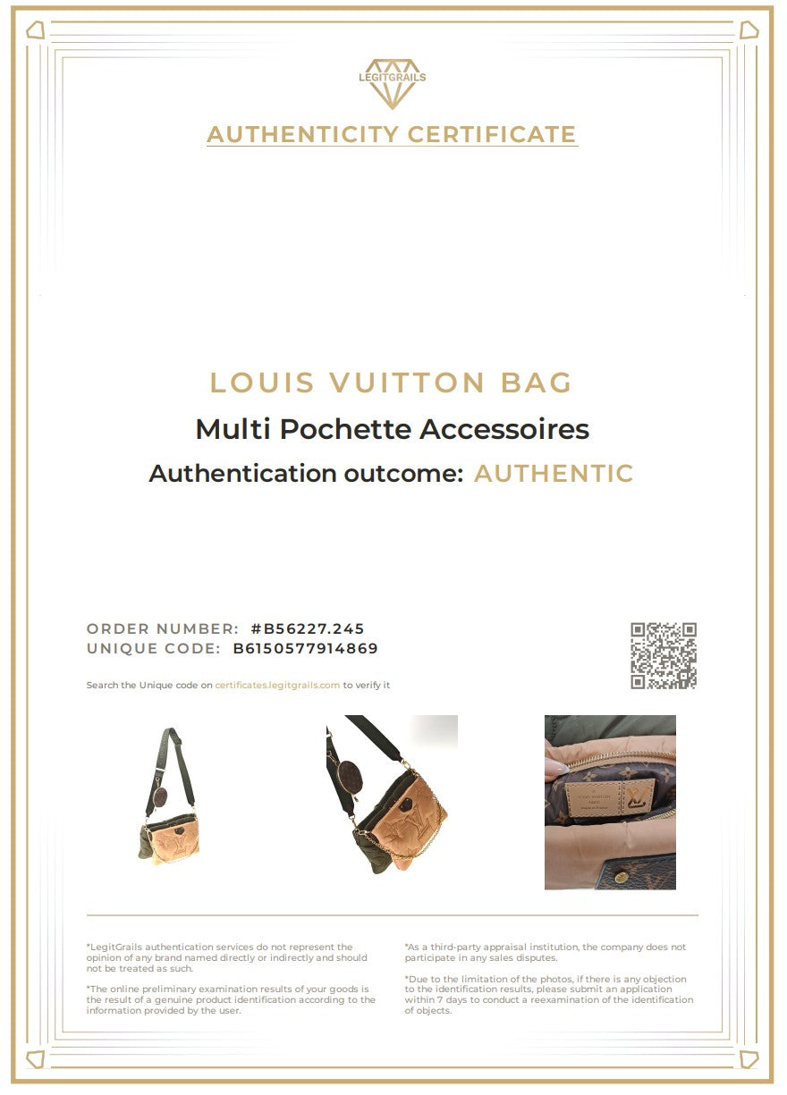 LOUIS VUITTON MULTI POCHETTE MAXI PILLOW M58977