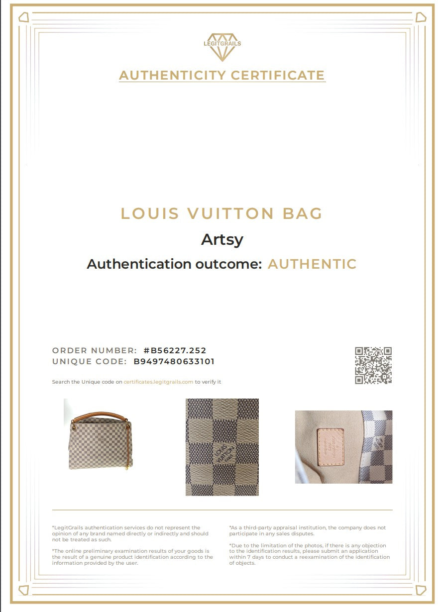 LOUIS VUITTON Artsy MM Damier Azur N41174