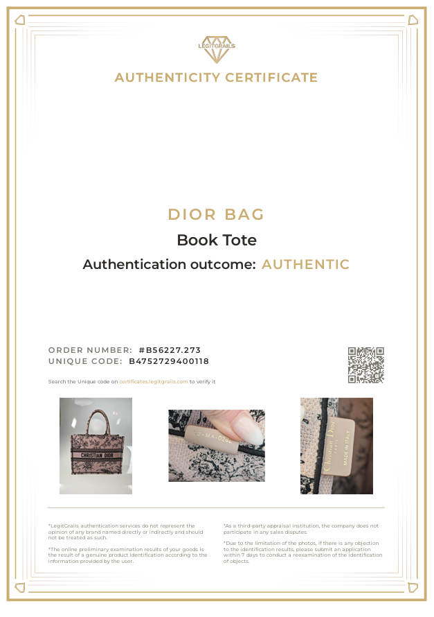 DIOR Christian Dior Book Medium Pastell/Schwarz Blumen