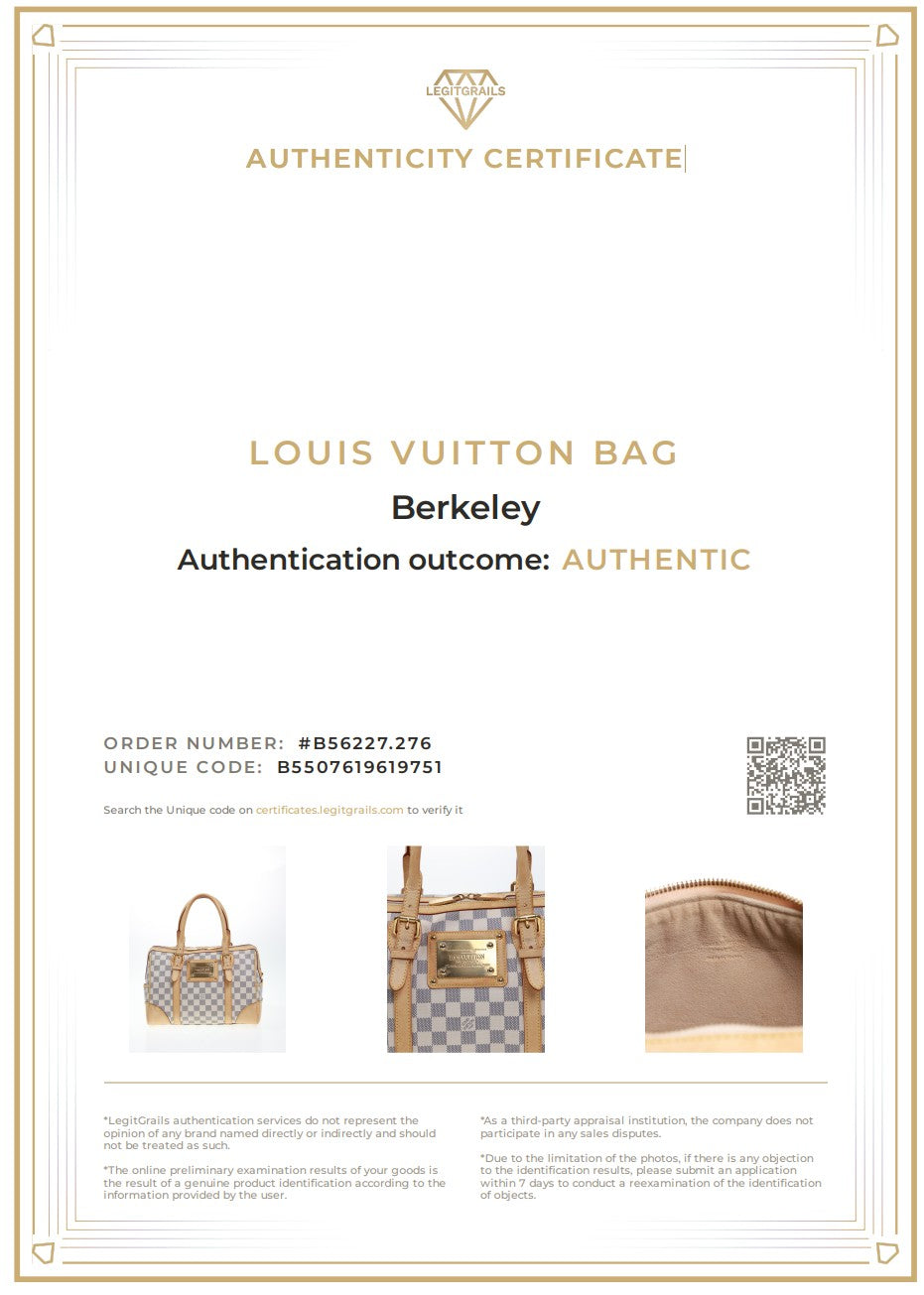 LOUIS VUITTON Berkeley Bag Damier Azur