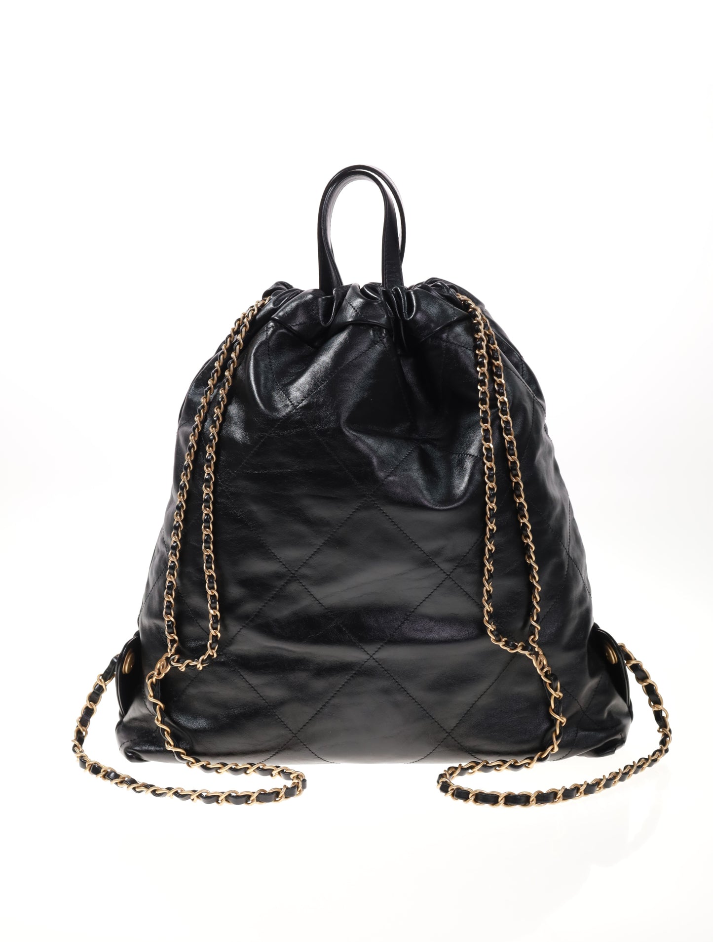 CHANEL 22 Backpack Calf Rucksack Black Schwarz/Gold AS331B0803