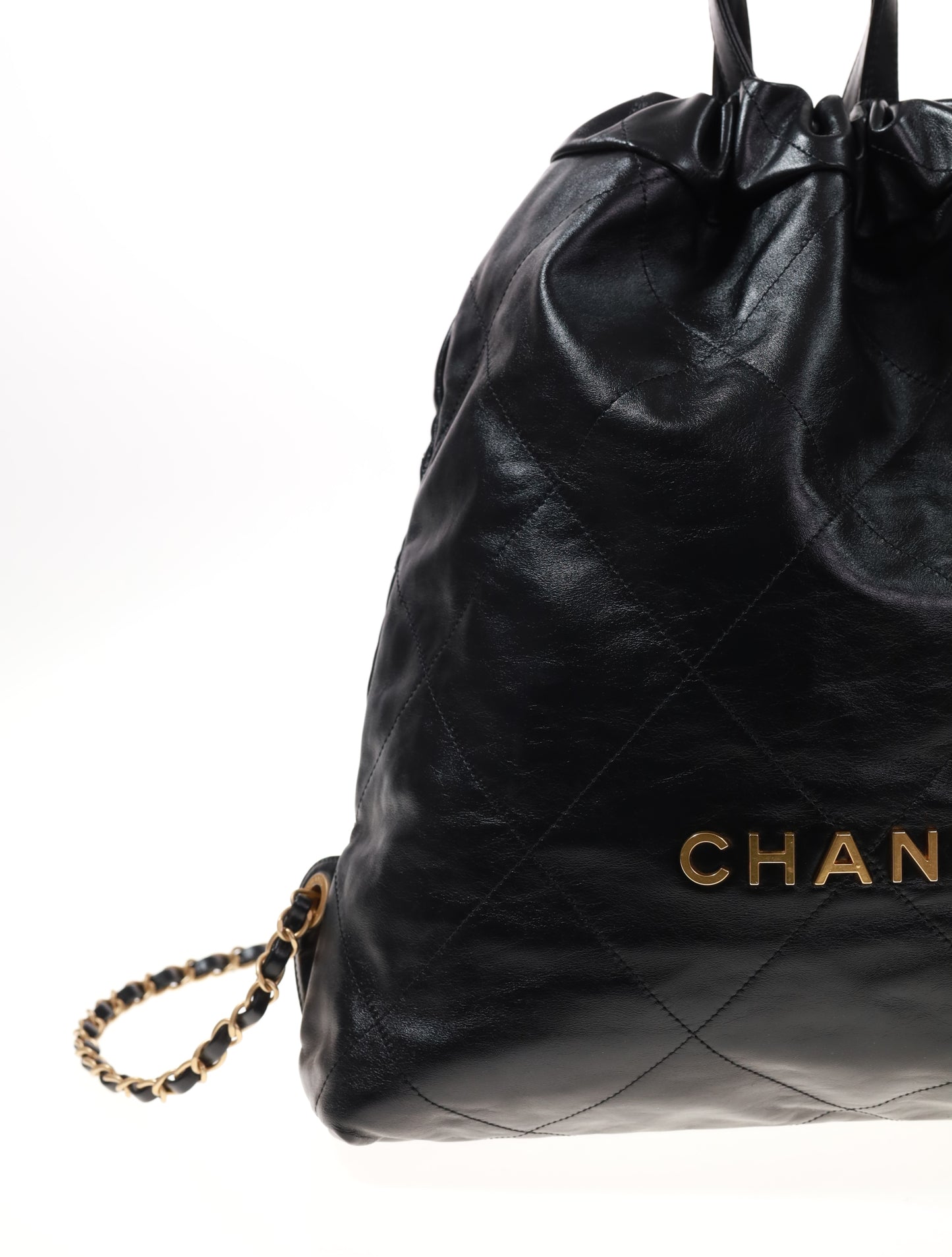 CHANEL 22 Backpack Calf Rucksack Black Schwarz/Gold AS331B0803