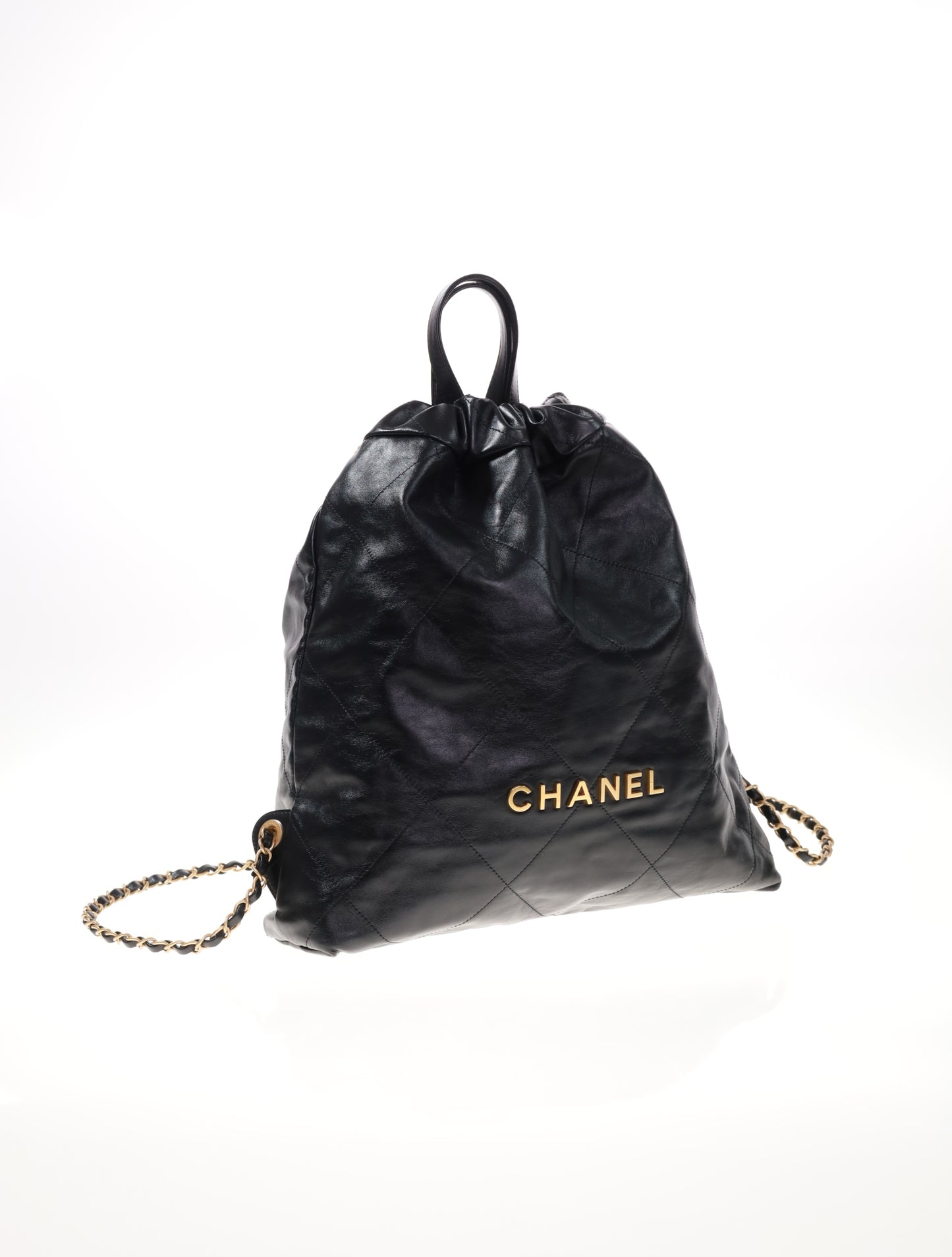 CHANEL 22 Backpack Calf Rucksack Black Schwarz/Gold AS331B0803