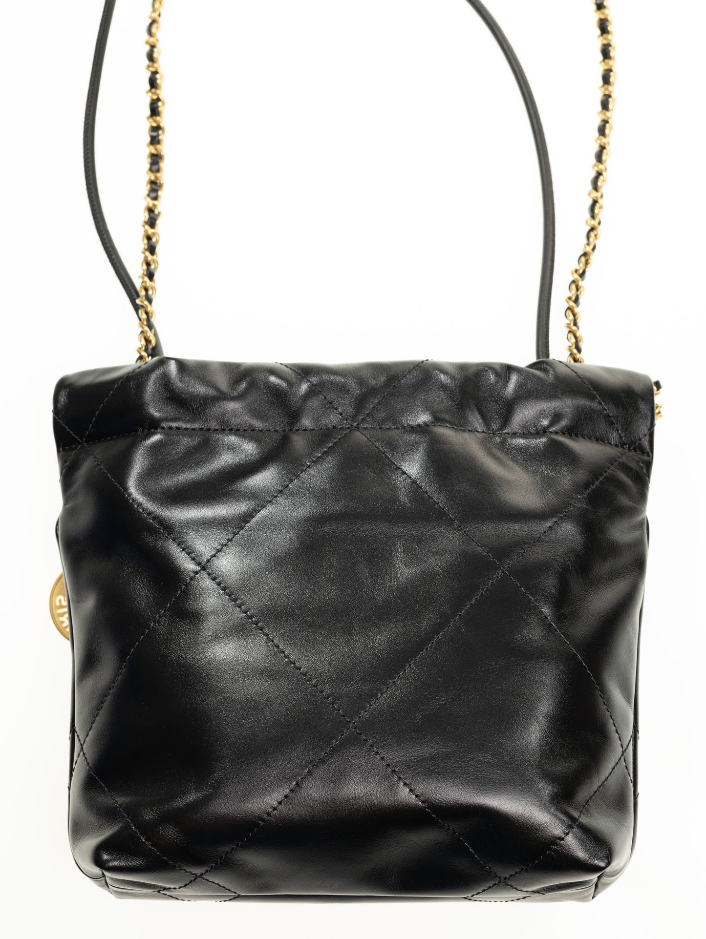 CHANEL 22 Mini Hobo Leder Bag Schwarz / Gold