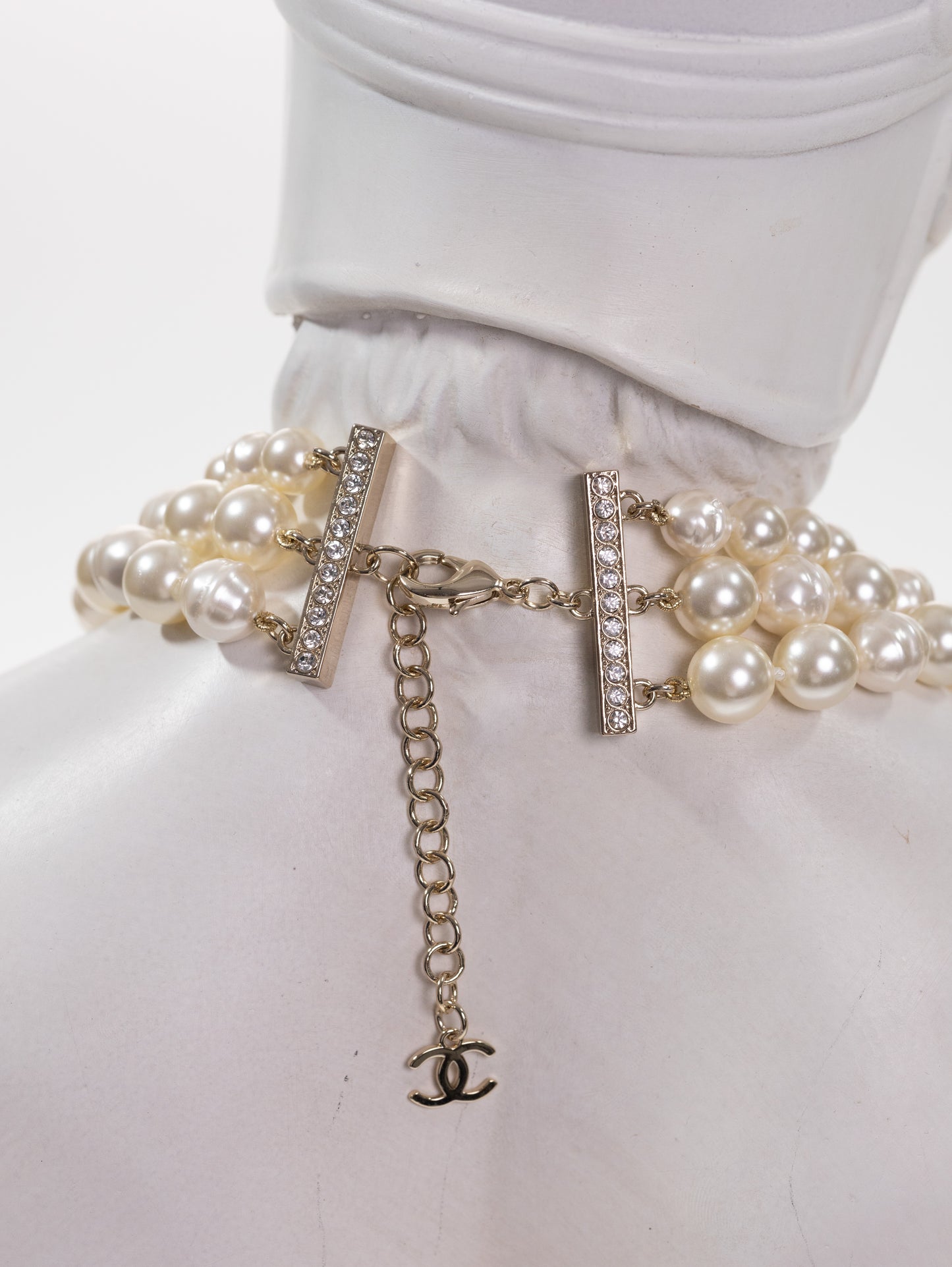 Collana CHANEL collana a catena CC perle collana di perle con strass