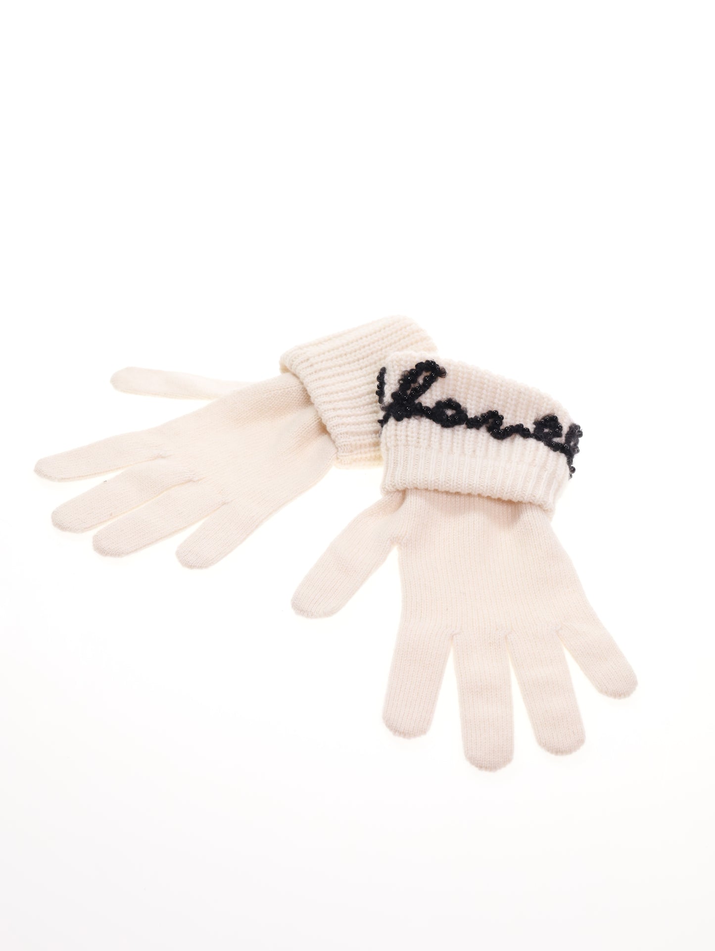 CHANEL leather gloves CC Gloves size 7.5 fingerless