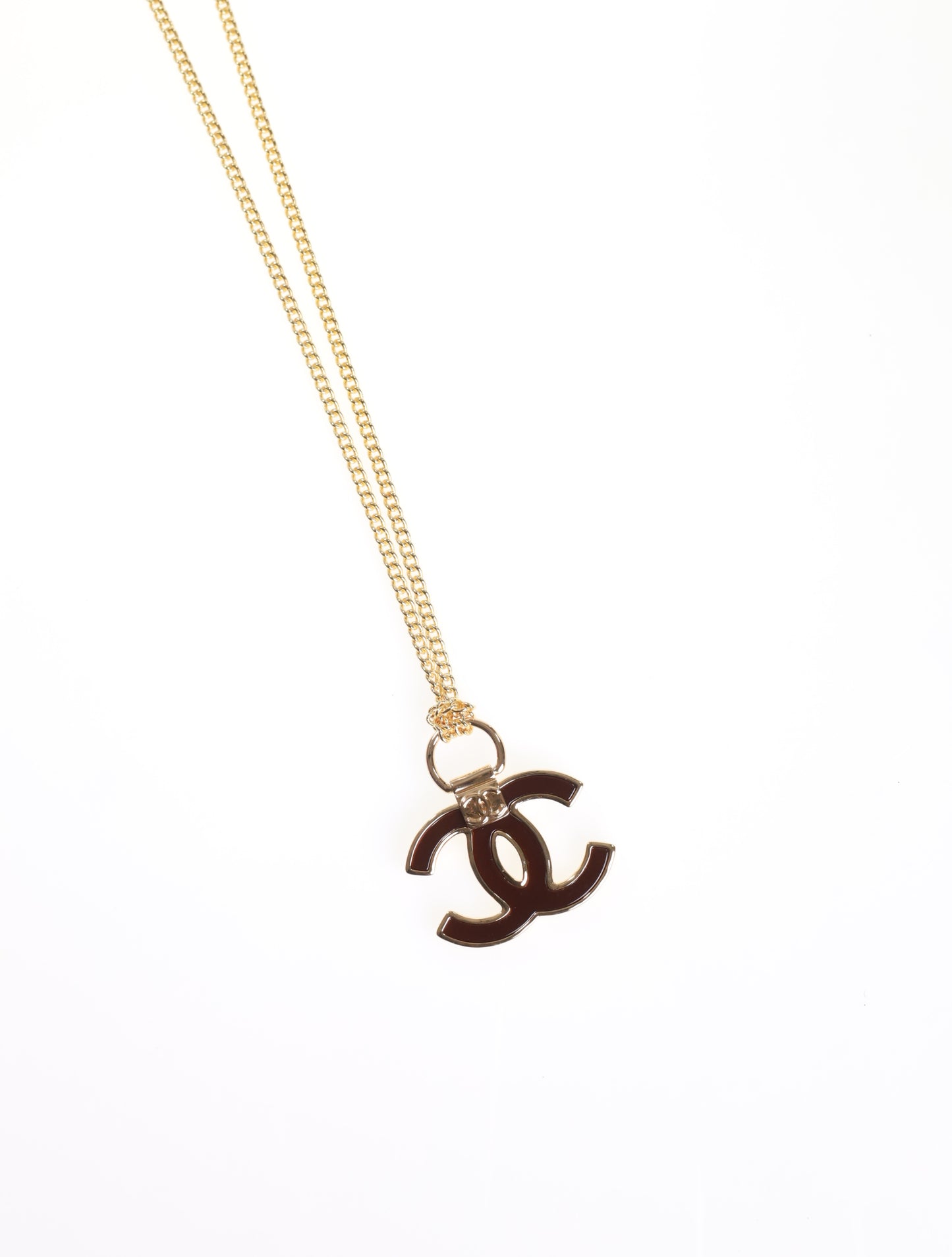 CHANEL Kette großes XL CC Halskette Gold / Braun