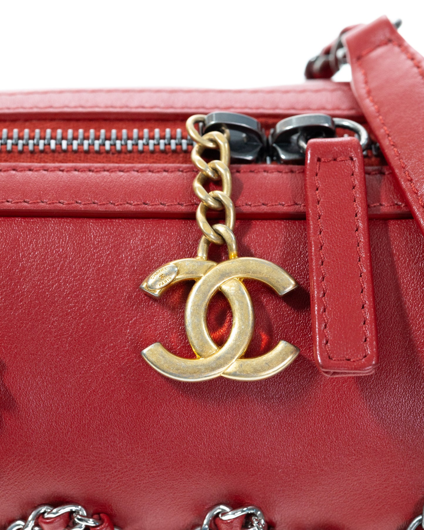 CHANEL Signature Bowling Bag Calkskin