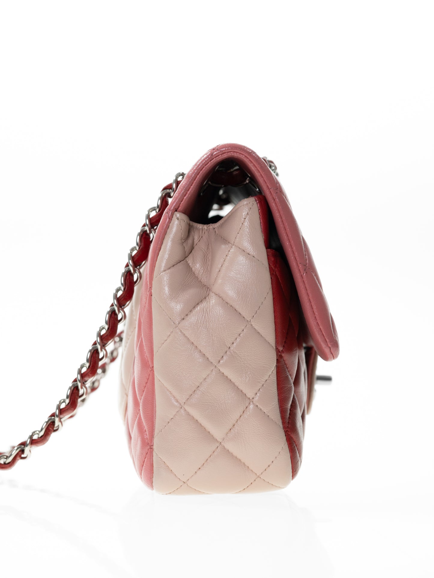 Borsa con patta rosa Timeless media CHANEL in agnello