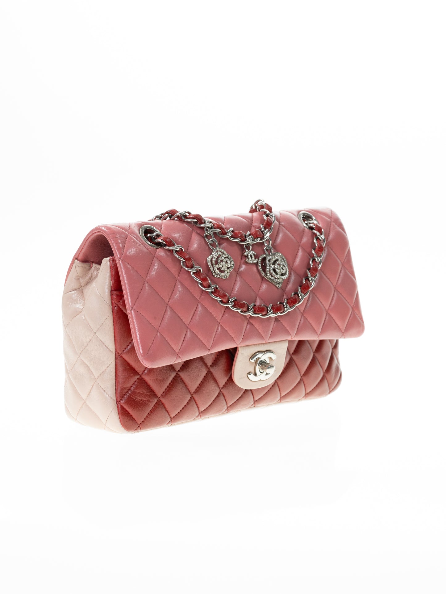 Borsa con patta rosa Timeless media CHANEL in agnello