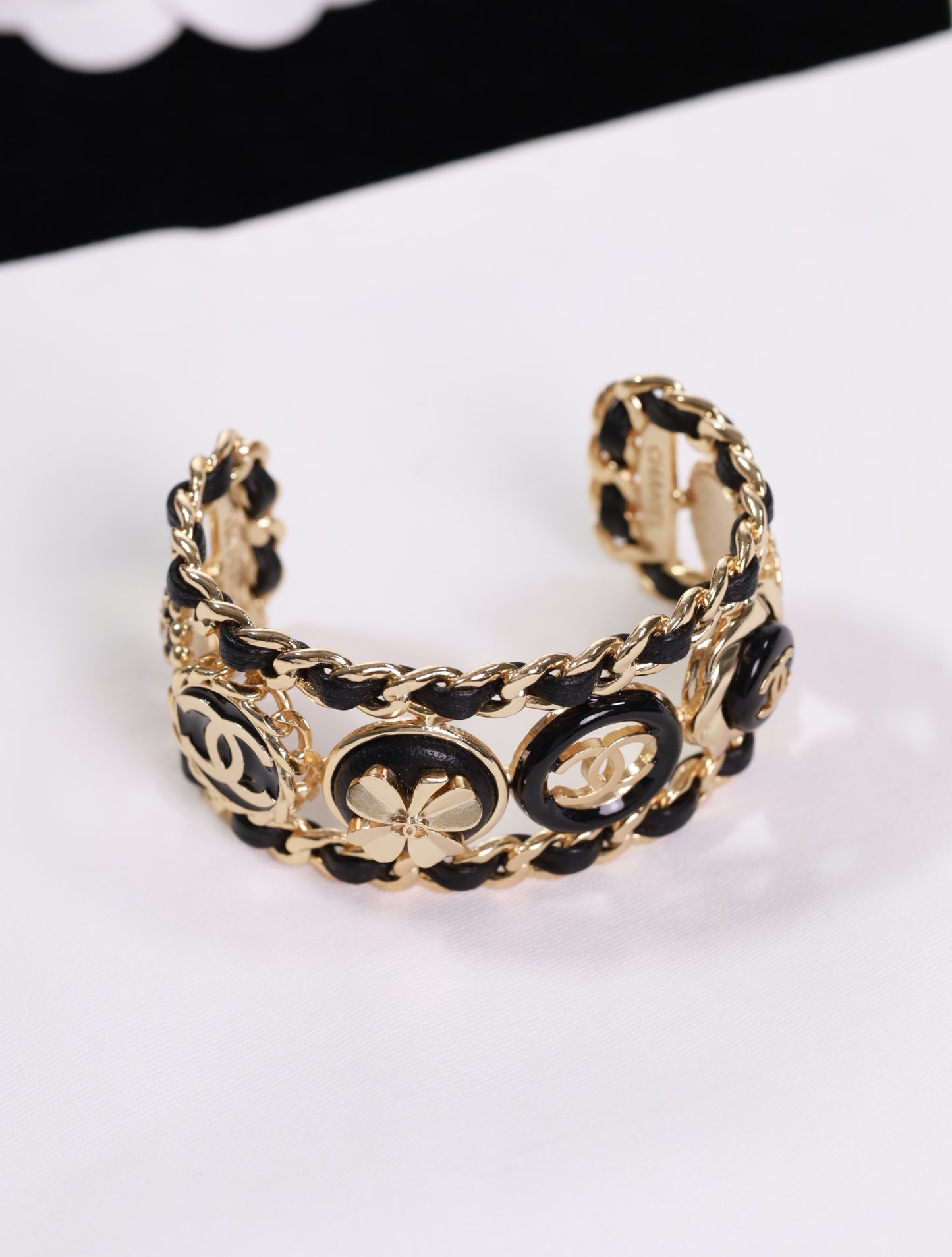 CHANEL bracelet bangle gold with XXL CC