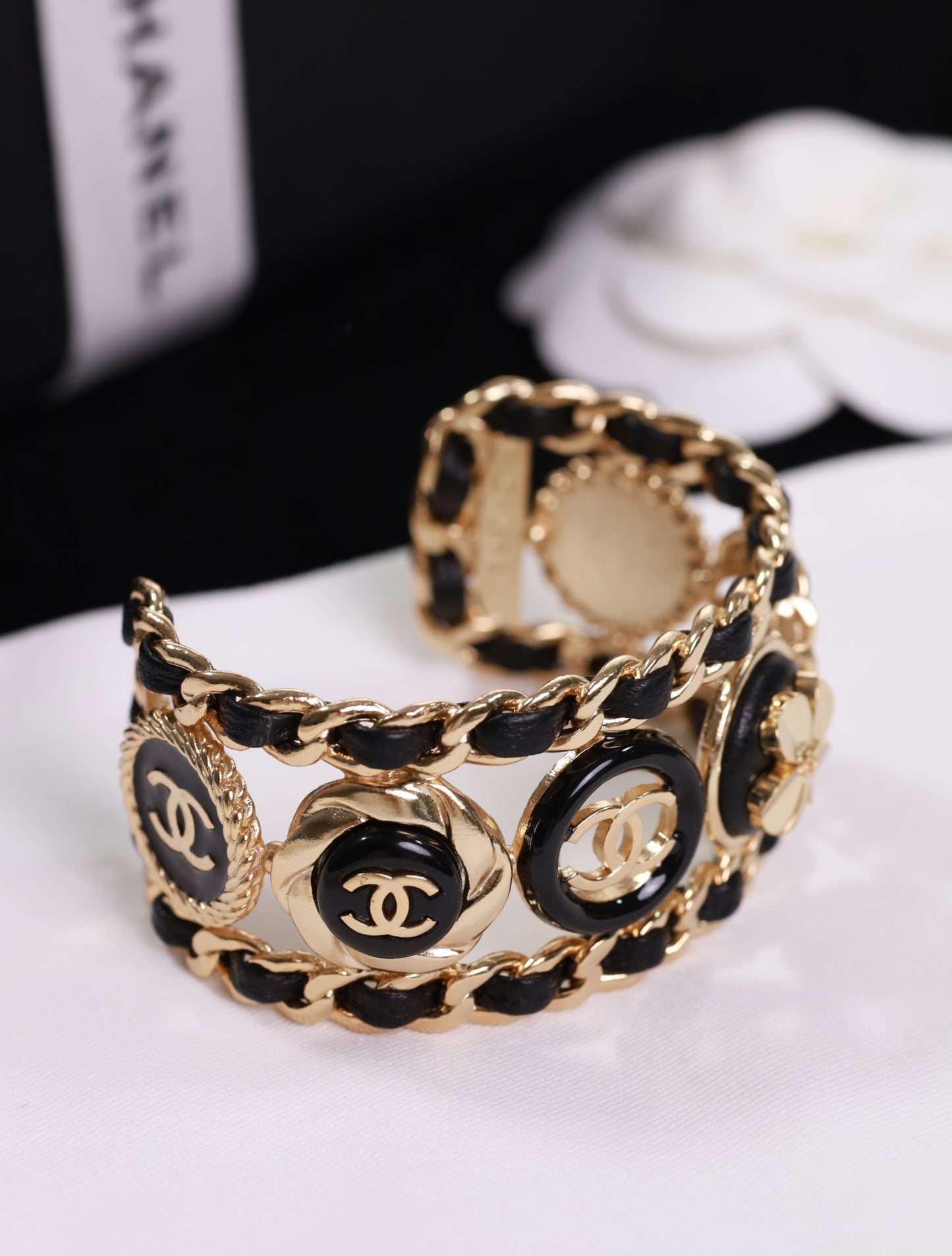 CHANEL bracelet bangle gold with XXL CC