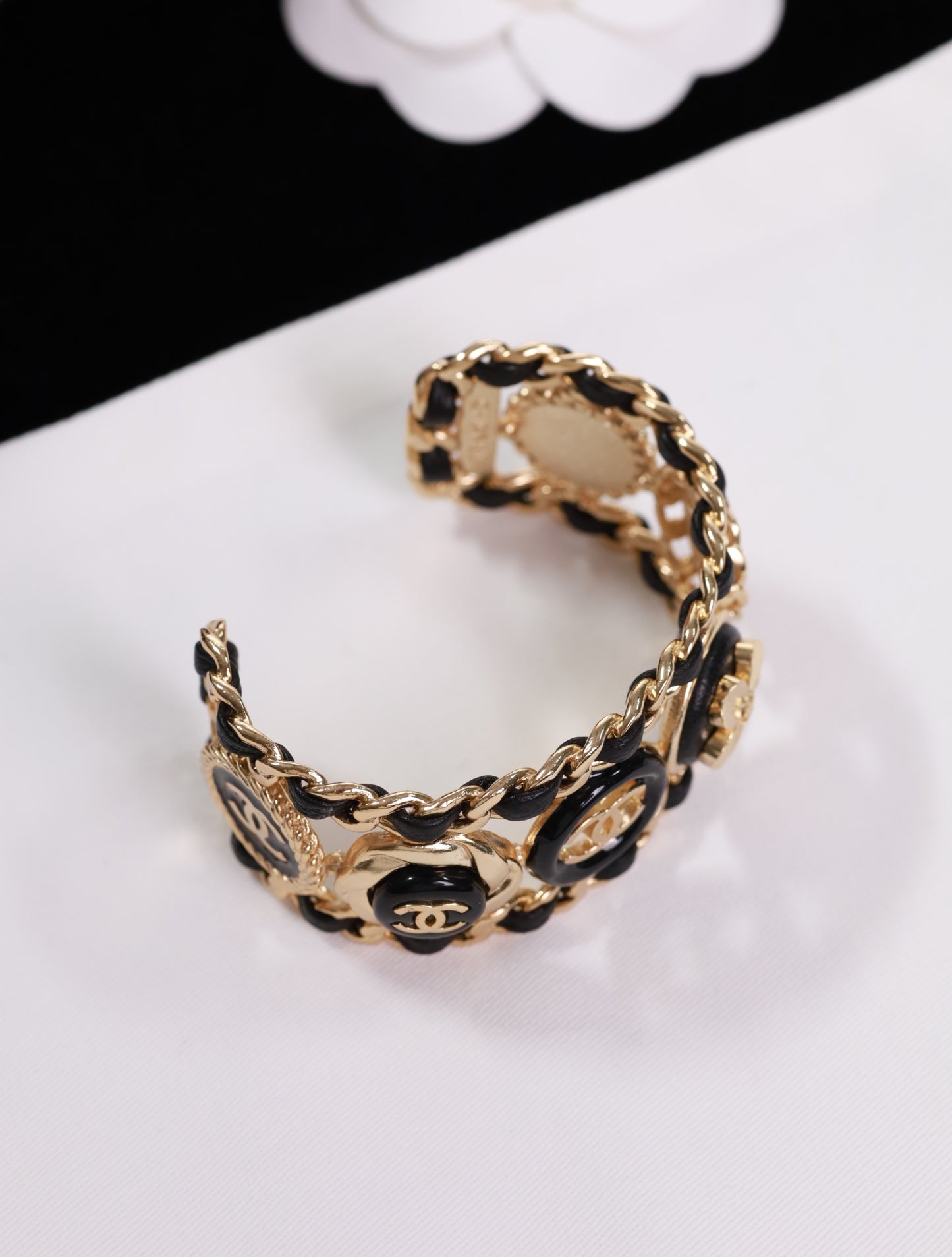 CHANEL bracelet bangle gold with XXL CC