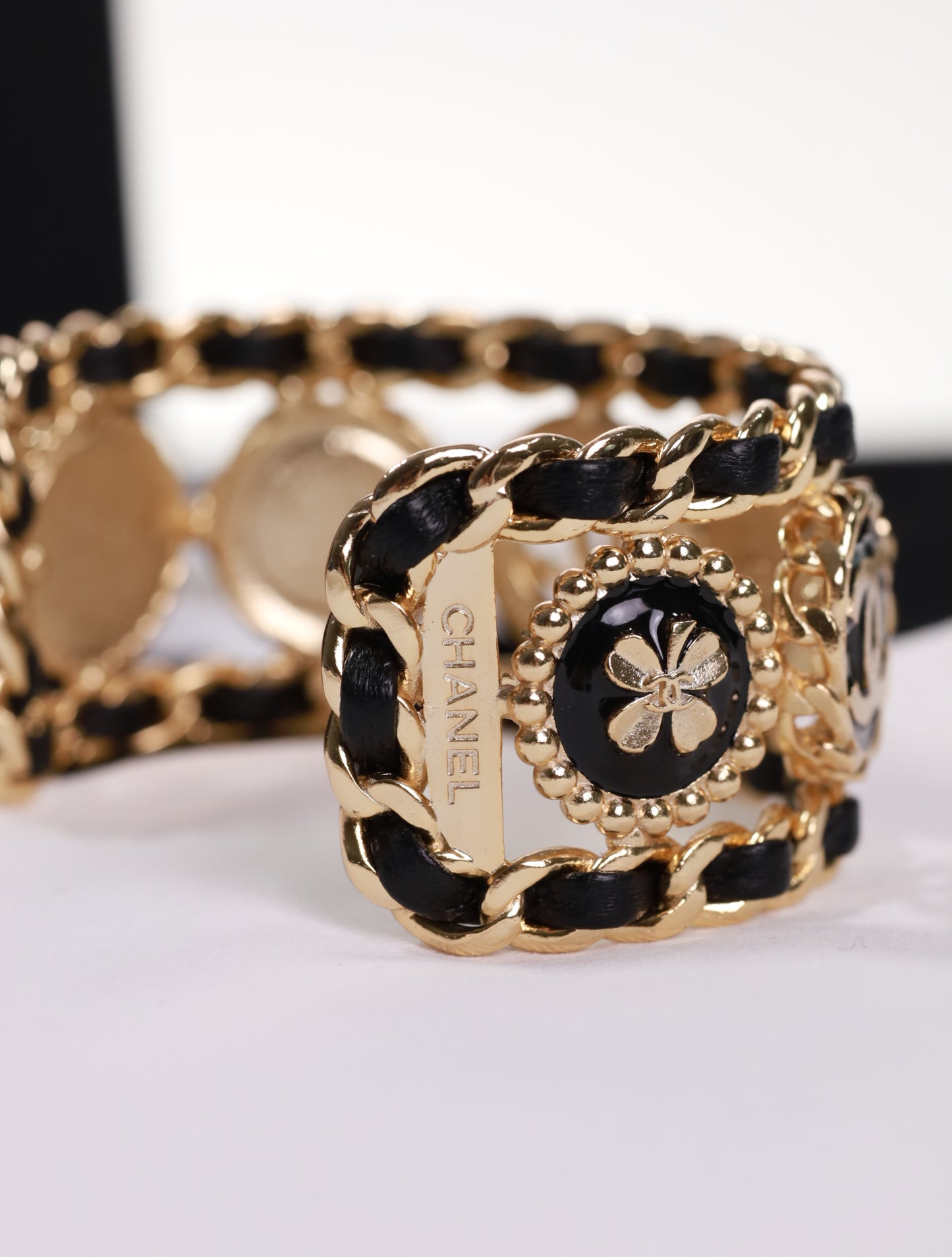 CHANEL bracelet bangle gold with XXL CC