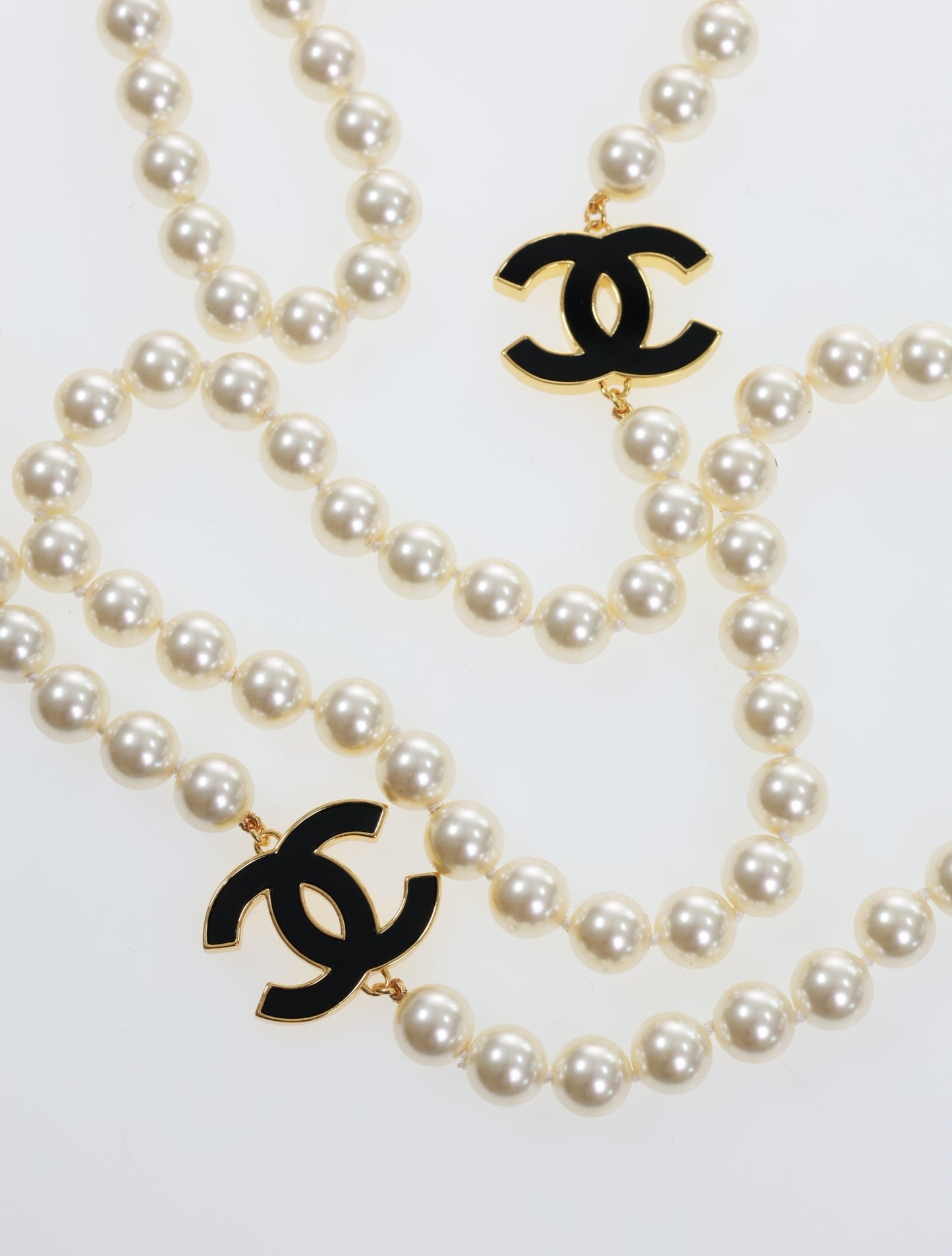 Collana CHANEL collana a catena CC perle collana di perle con strass