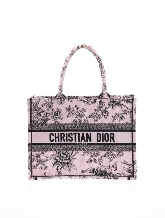 DIOR BOOK TOTE BAG D-LACE EMBROIDERY - LIMITED EDITION Medium model