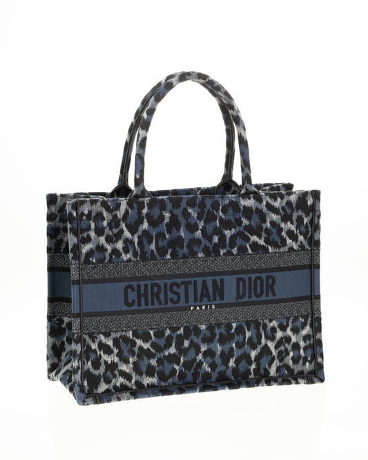 DIOR Christian Dior Book Medium Leopard Mizza Book Tote