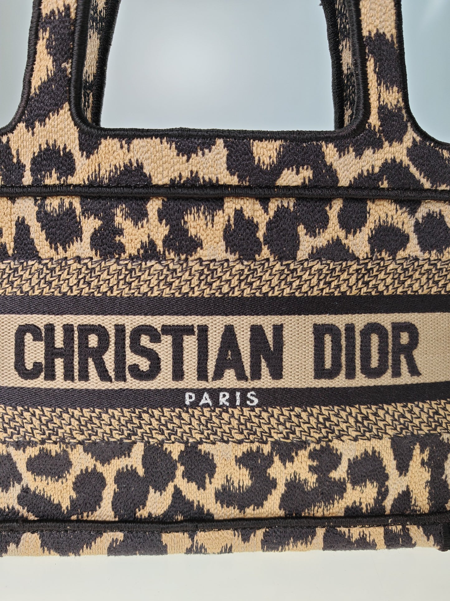 DIOR CHRISTIAN DIOR BOOK TOTE Mini Leopard