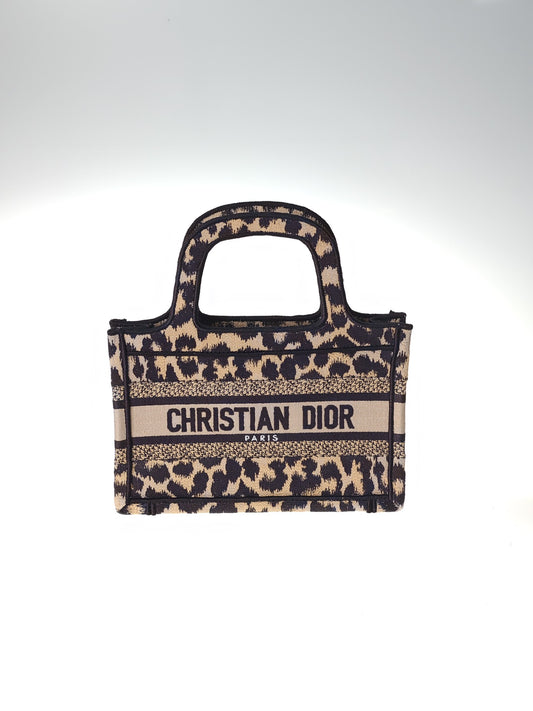 DIOR CHRISTIAN DIOR BOOK TOTE Mini Leopard