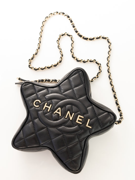 CHANEL Star Handbag Stern Tasche Schwarz Timeless