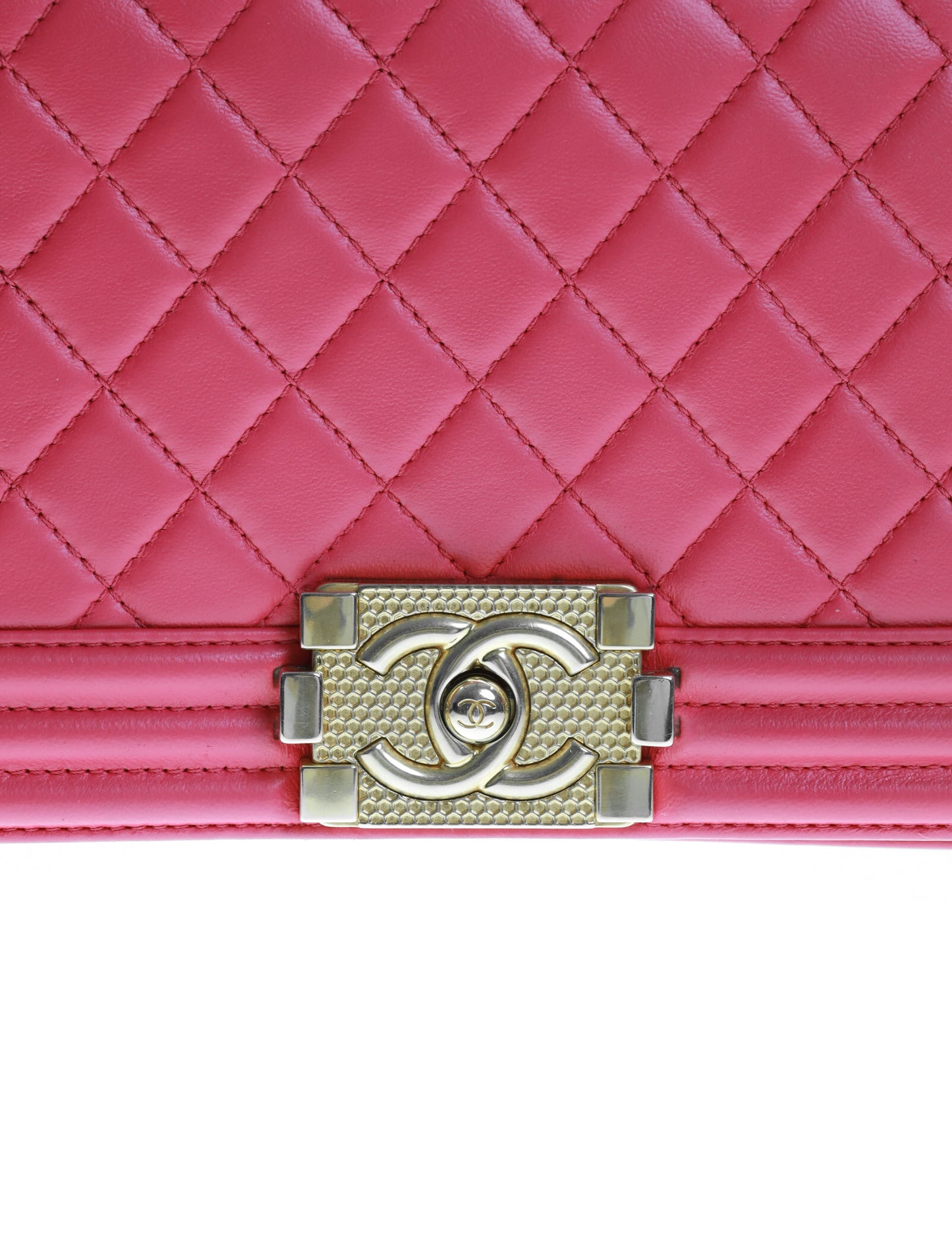 Chanel Boy Leder Fuchsia Gold FULLSET A67086Y076592