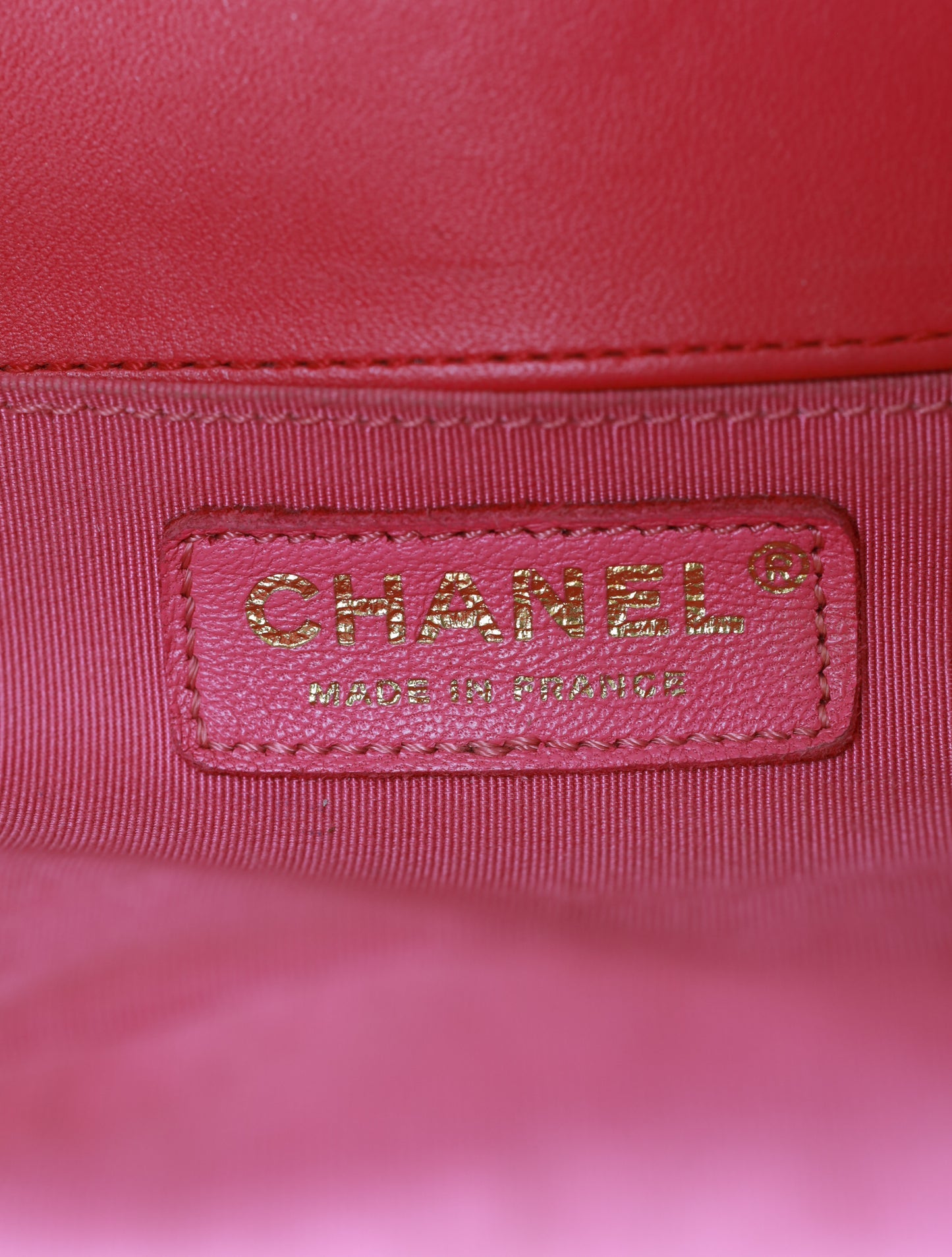 Chanel Boy Leder Fuchsia Gold FULLSET A67086Y076592