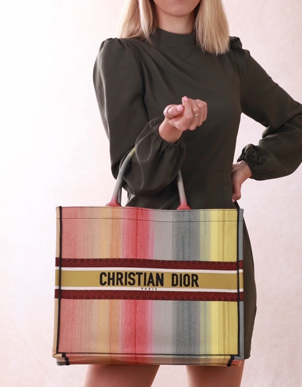 DIOR BOOK TOTE BAG farfalla - modello grande in ottime condizioni