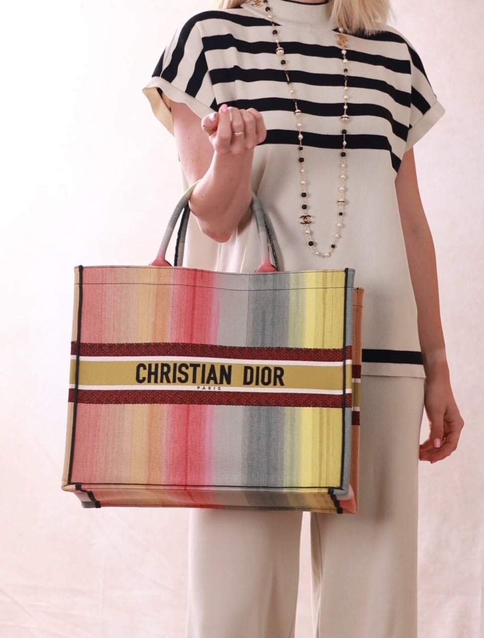 DIOR BOOK TOTE BAG mehrfarbig großes Modell neuwertig