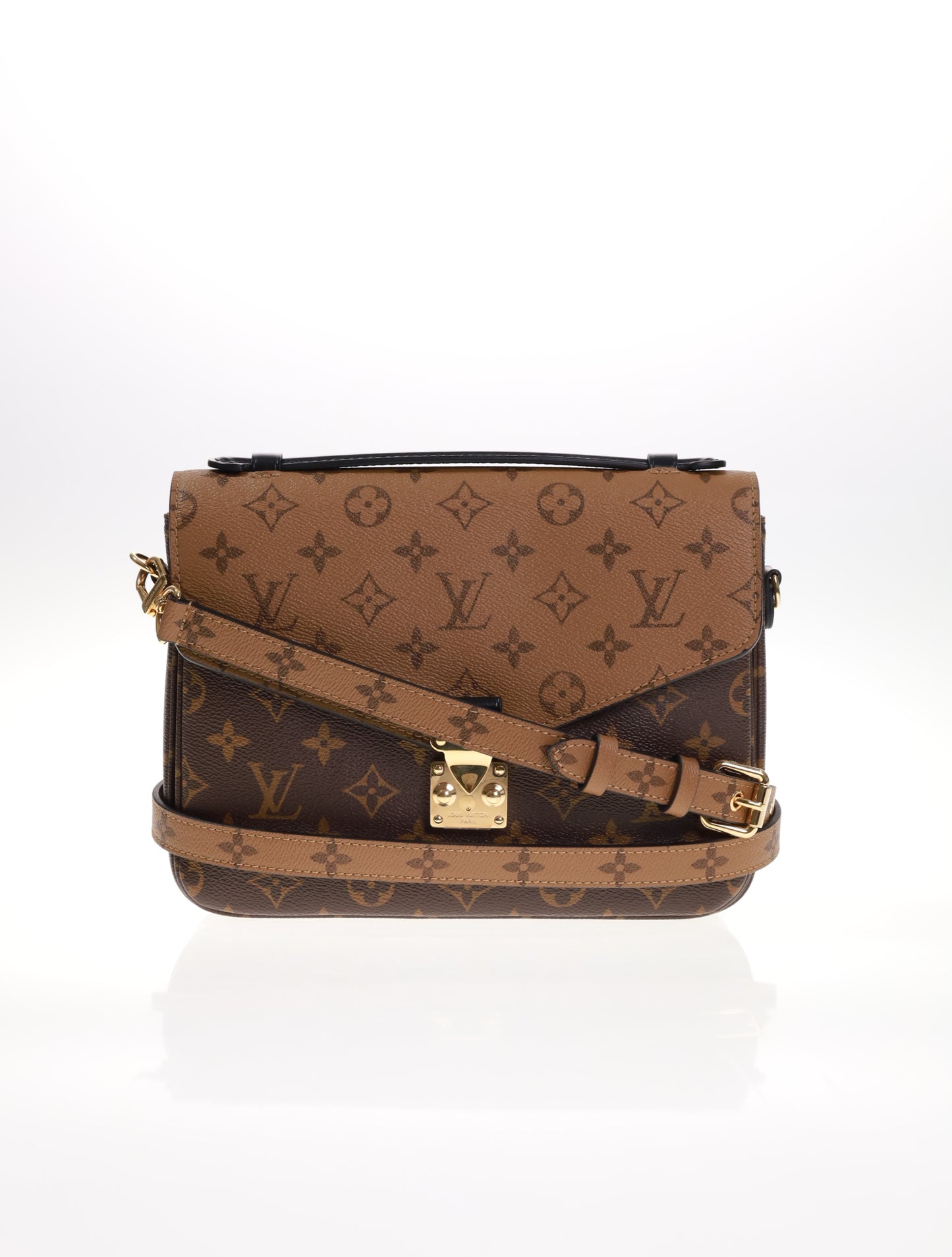 Borsa a tracolla LOUIS VUITTON Metis Monogram Infrarouge Nero-Rosso