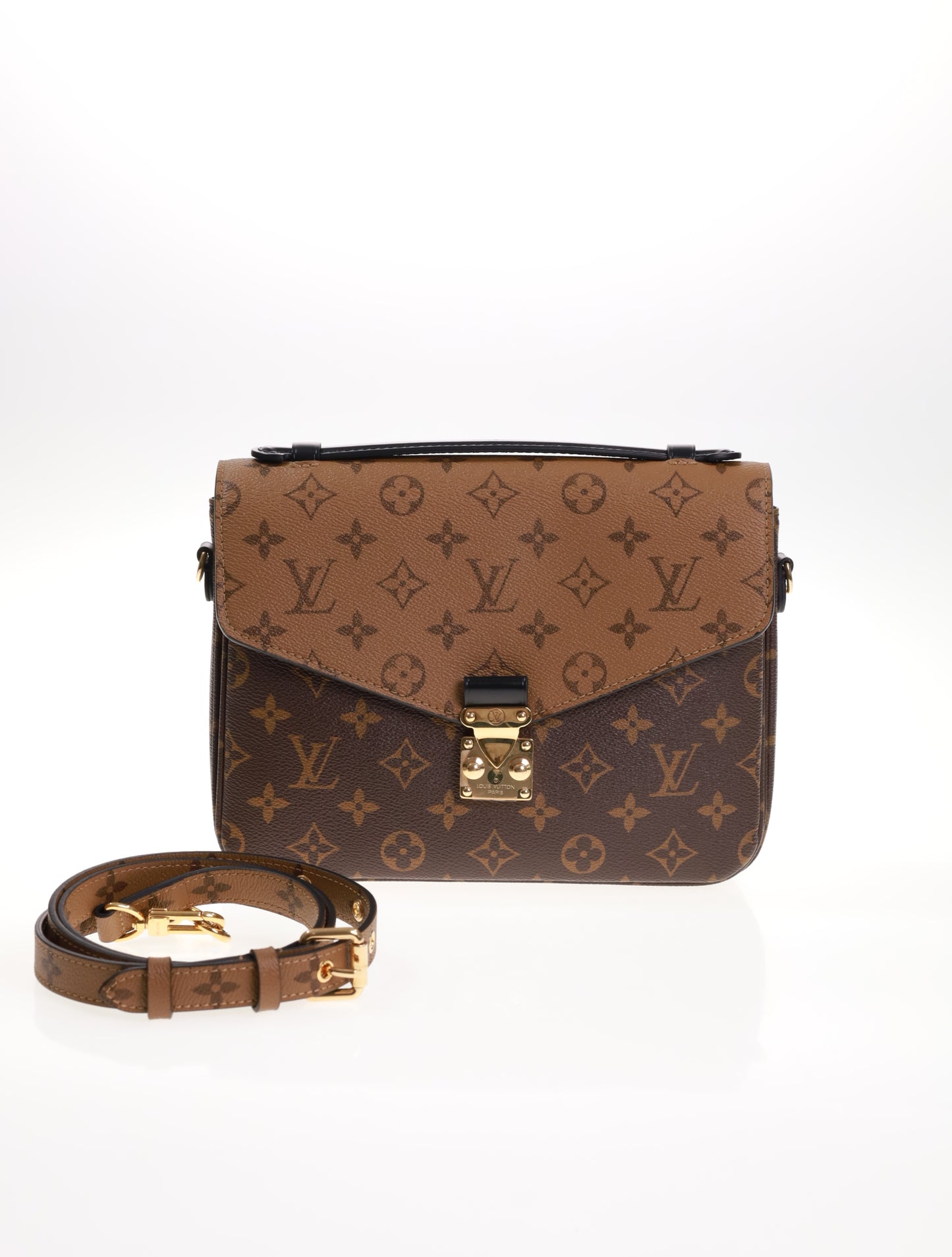 Borsa a tracolla LOUIS VUITTON Metis Monogram Infrarouge Nero-Rosso