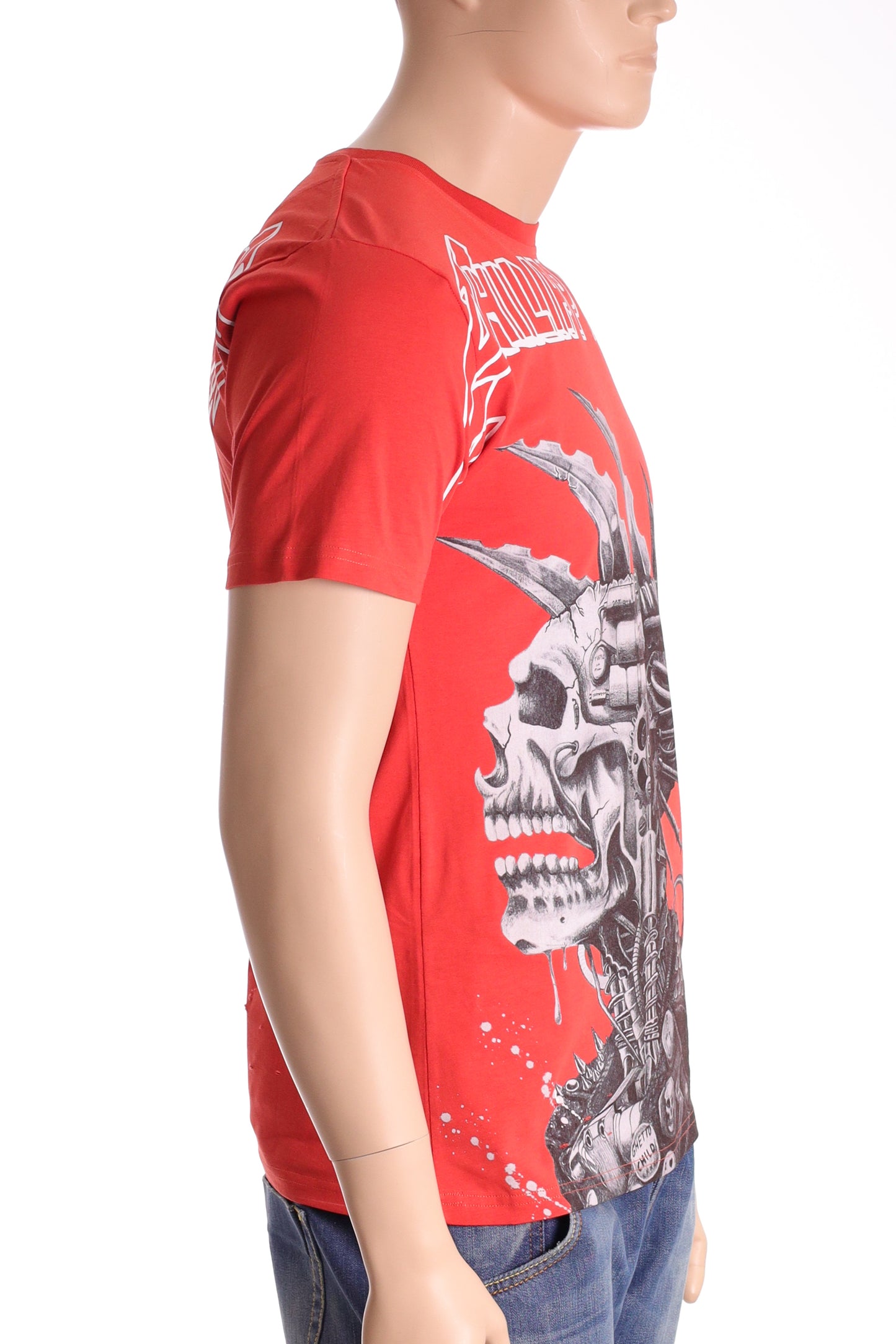 PHILIPP PLEIN Shirt Gr. L rot skull