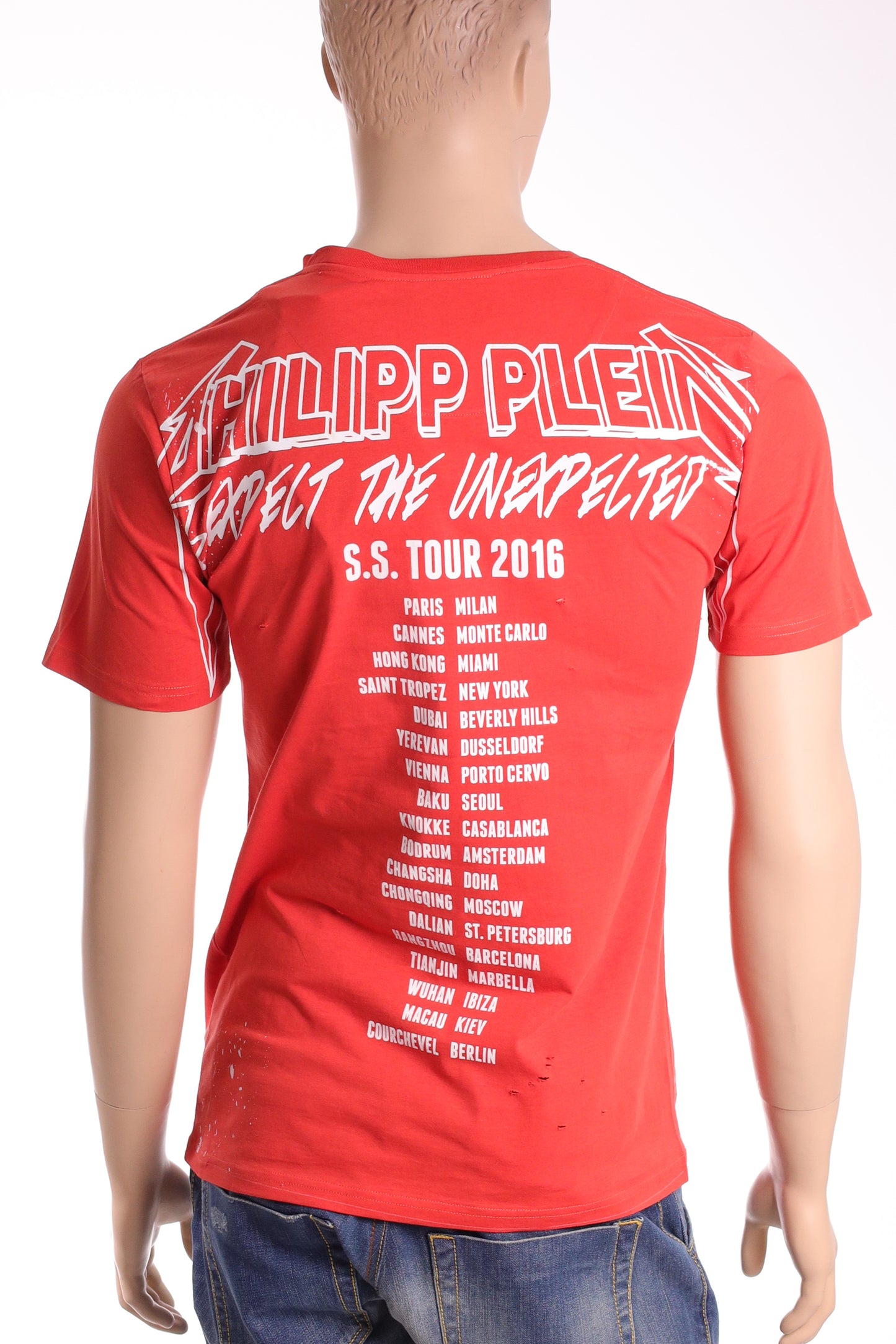 PHILIPP PLEIN Shirt Gr. L rot skull