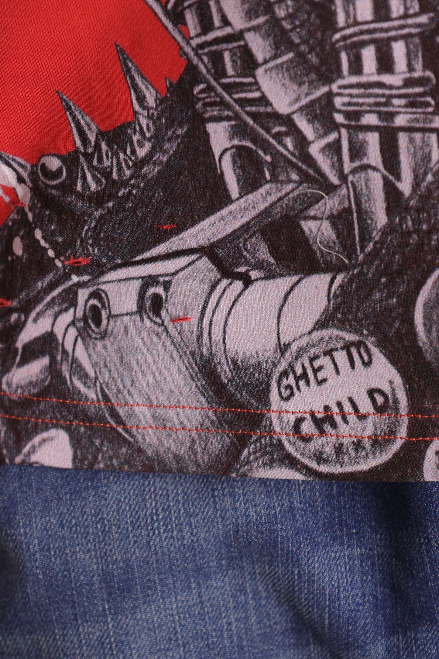 PHILIPP PLEIN Shirt Gr. L rot skull