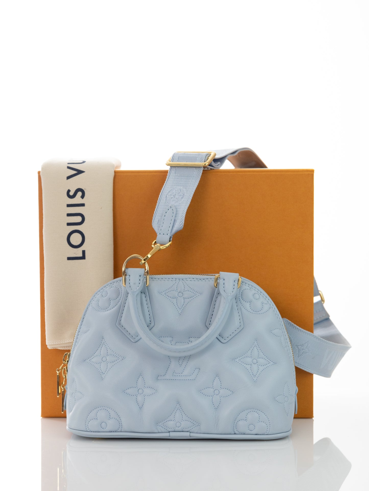 LOUIS VUITTON ALMA BB Pillow Soft BBG Ice Blue M59822