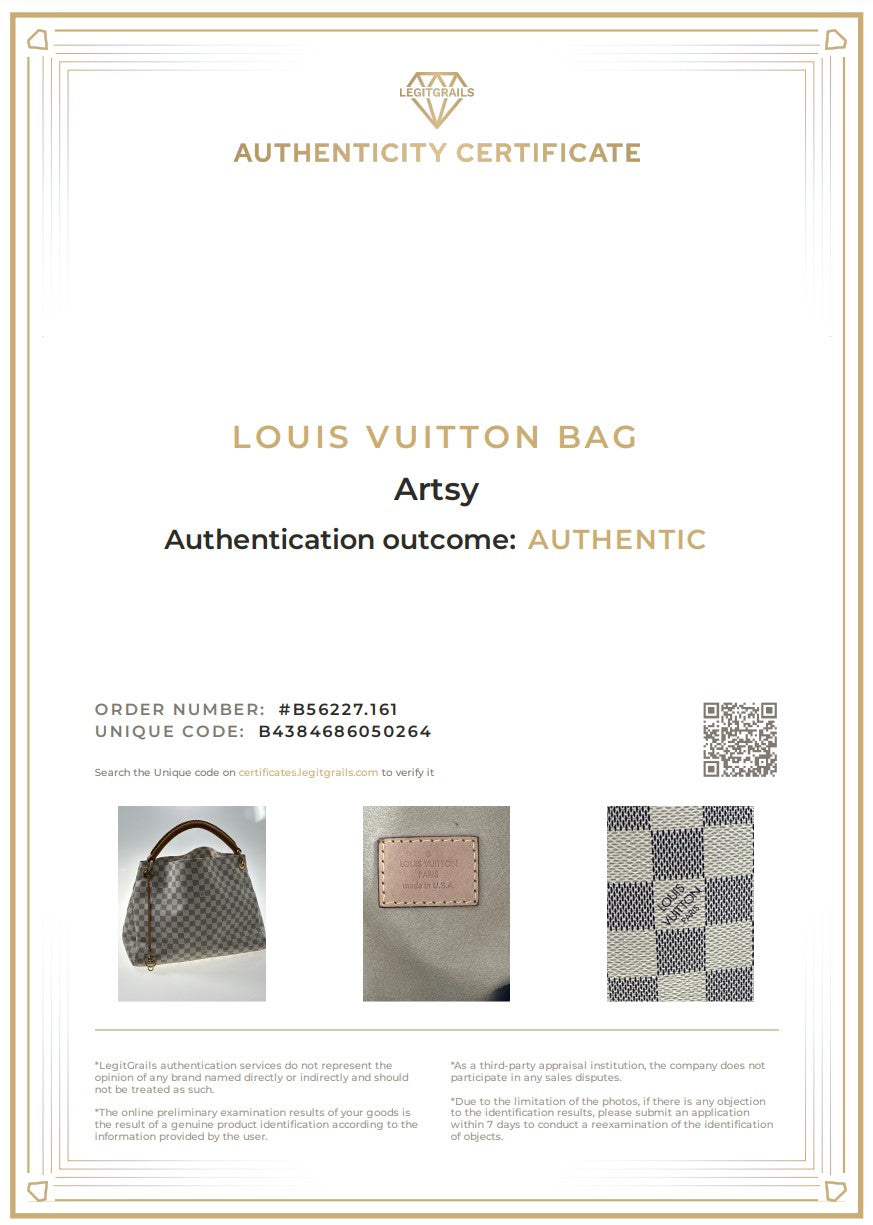 LOUIS VUITTON Artsy MM Damier Azur