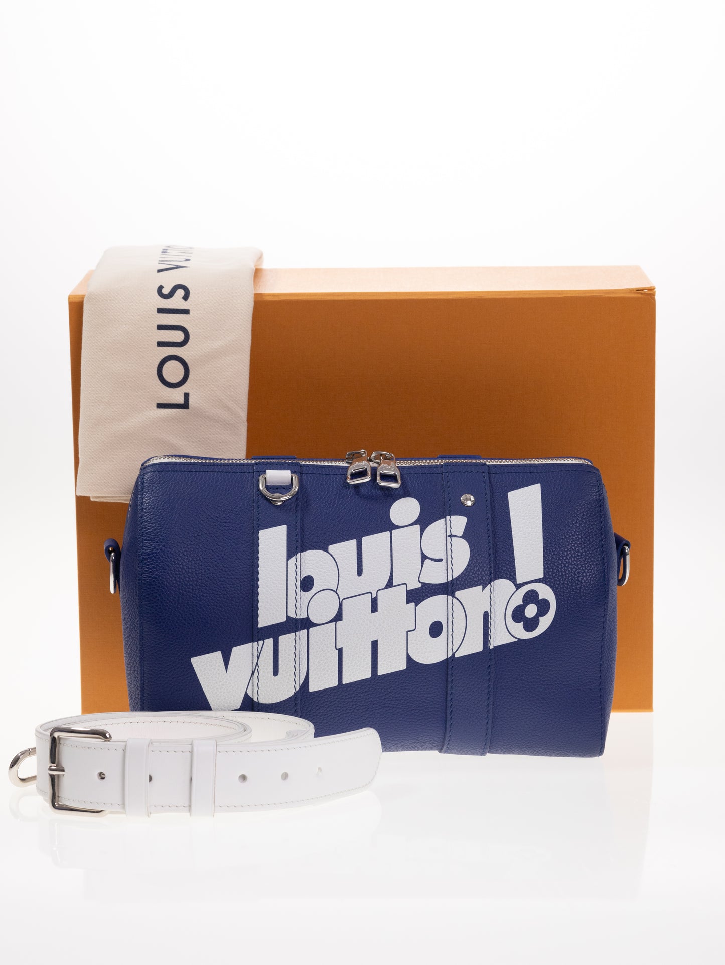 LOUIS VUITTON Blue City Keepall M45936 Virgil Abloh