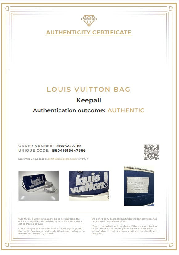 LOUIS VUITTON Blue City Keepall M45936 Virgil Abloh