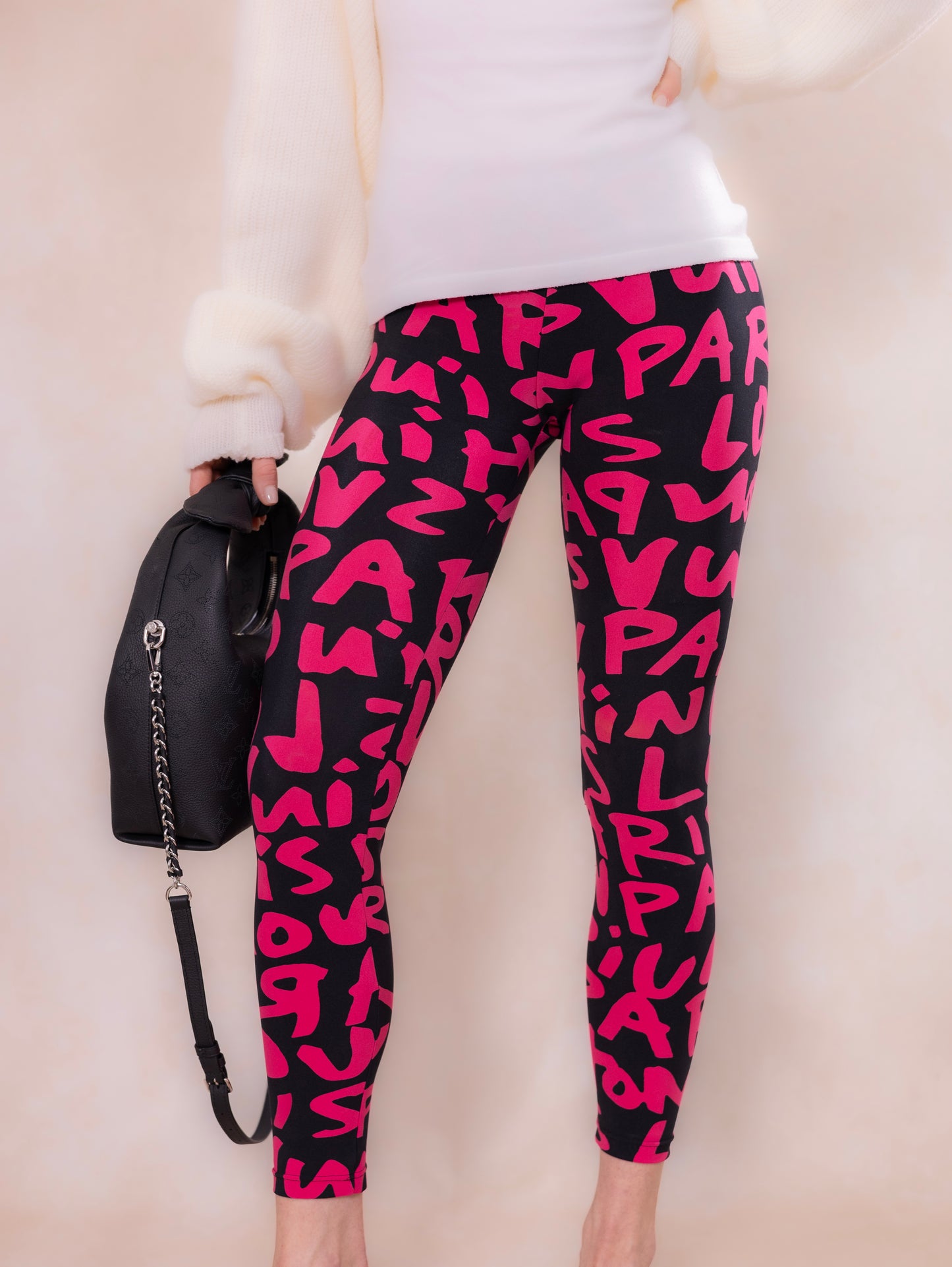 LOUIS VUITTON Leggings mit Aufdruck enganliegend Gr. XS/S