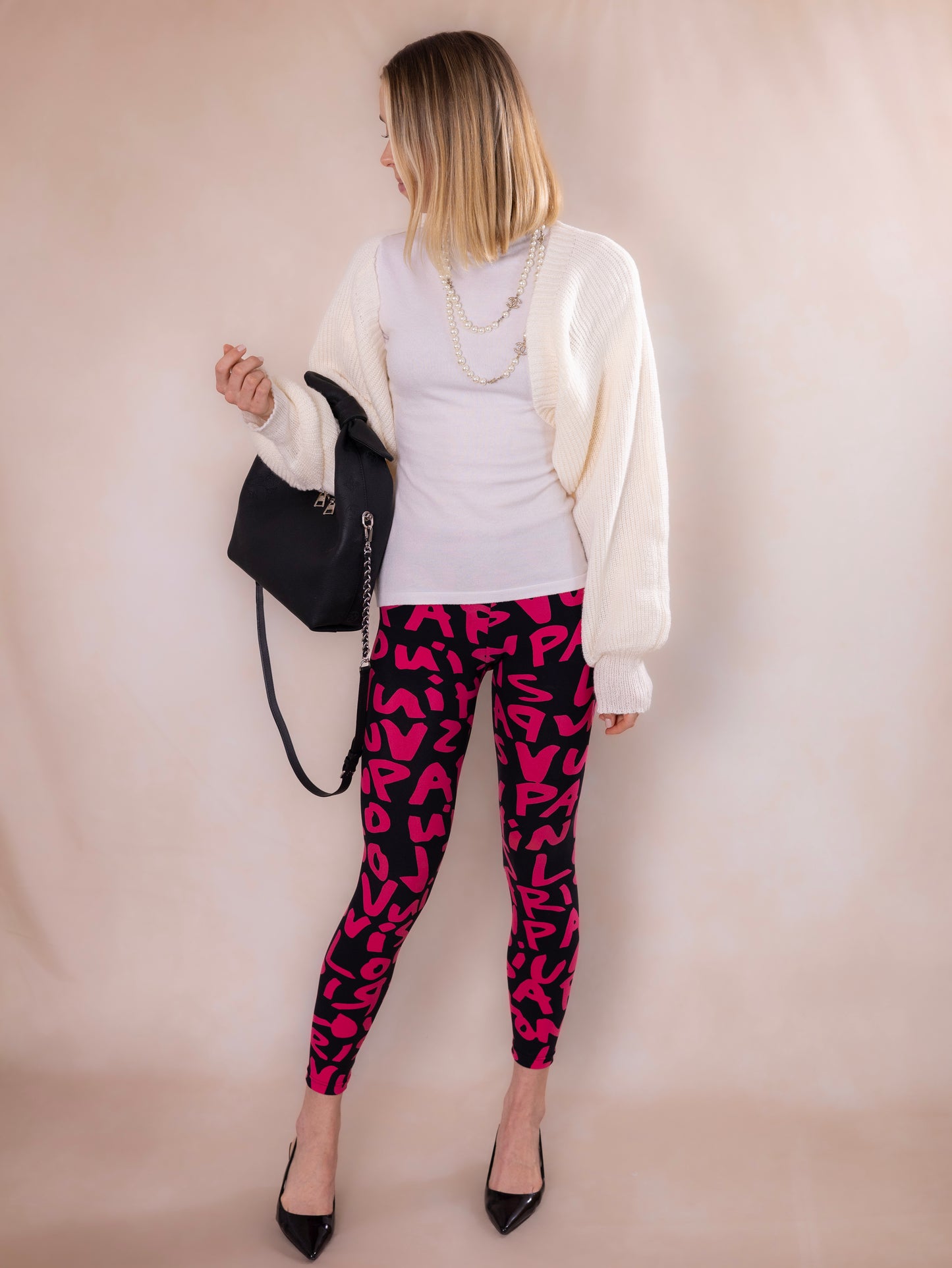 LOUIS VUITTON Leggings mit Aufdruck enganliegend Gr. XS/S