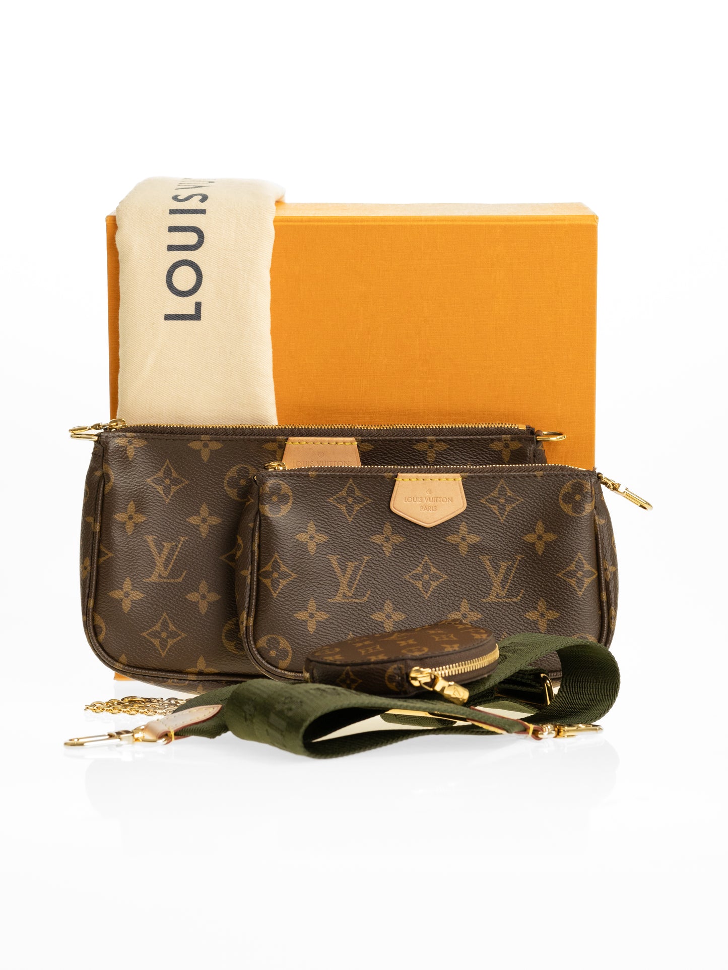 LOUIS VUITTON MULTI POCHETTE ACCESSOIRES M44813 KHAKI