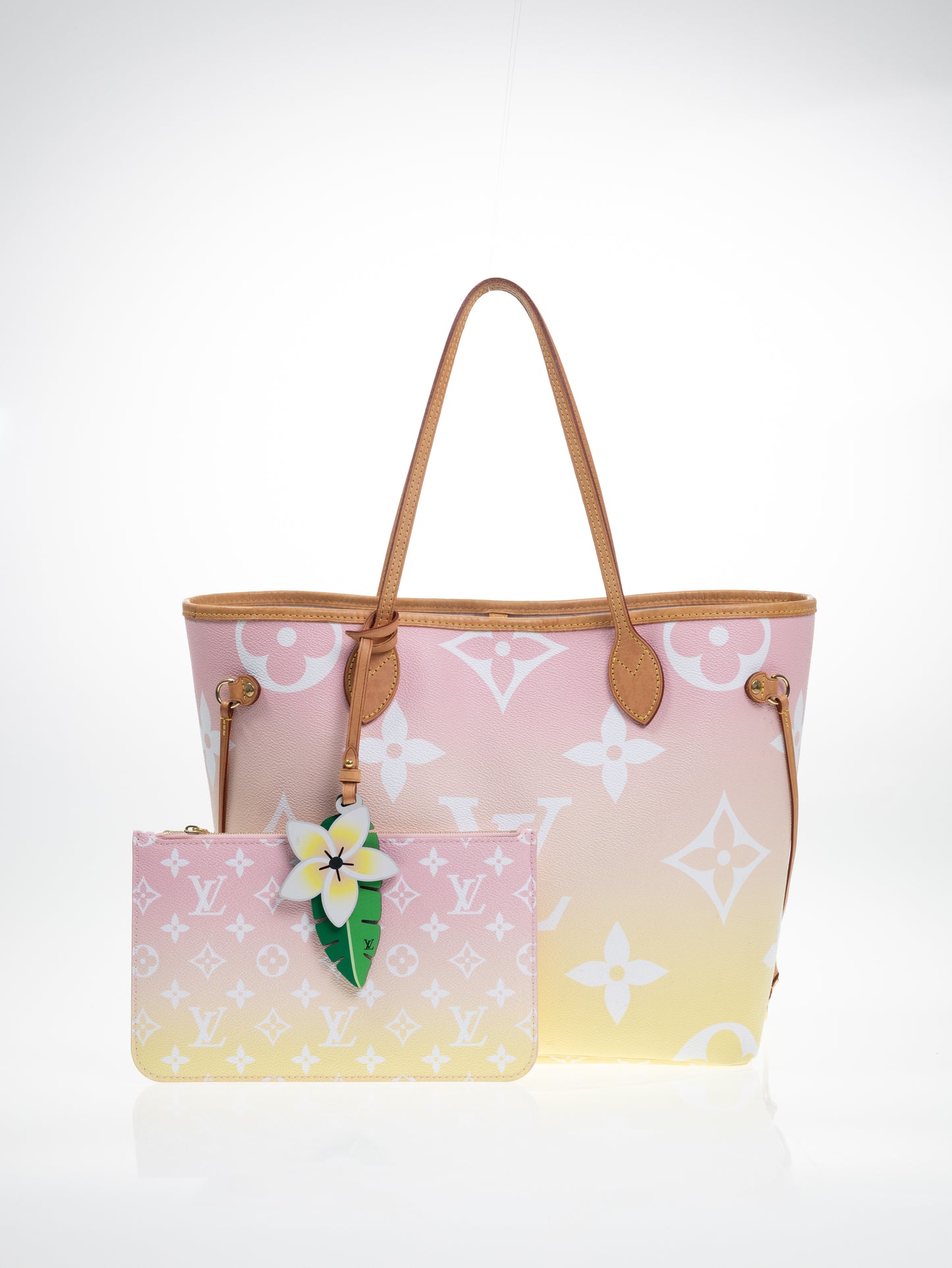 LOUIS VUITTON Neverfull MM by the Pool Rose FULLSET