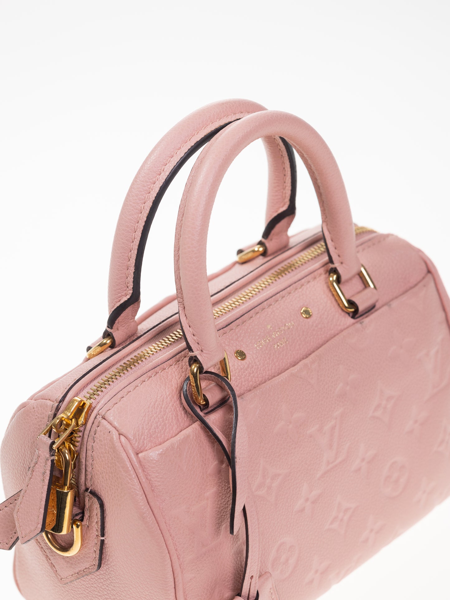 LOUIS VUITTON SPEEDY 20 Bandouliere Empreinte Rose