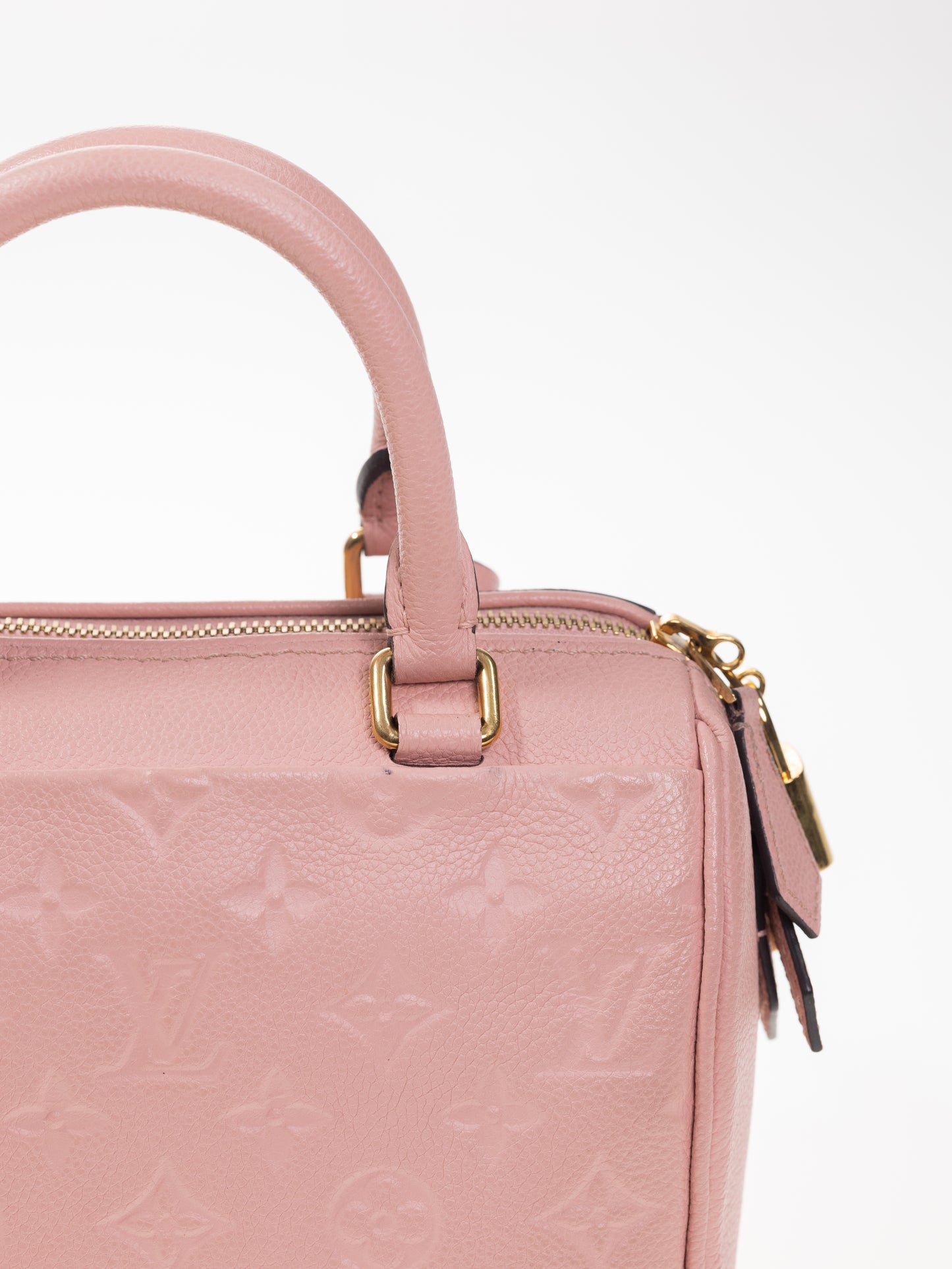 LOUIS VUITTON SPEEDY 20 Bandouliere Empreinte Rose