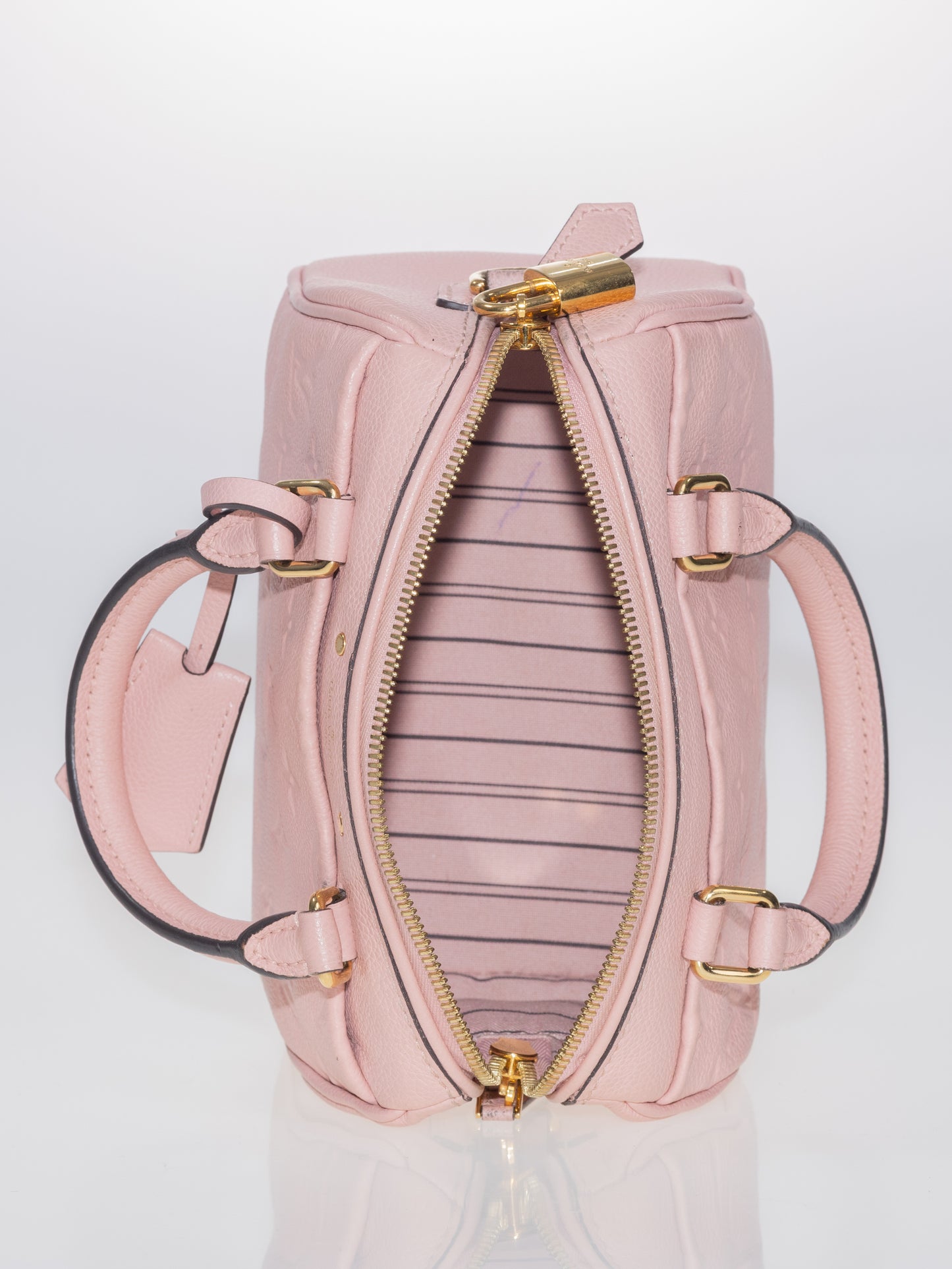 LOUIS VUITTON SPEEDY 20 Bandouliere Empreinte Rose