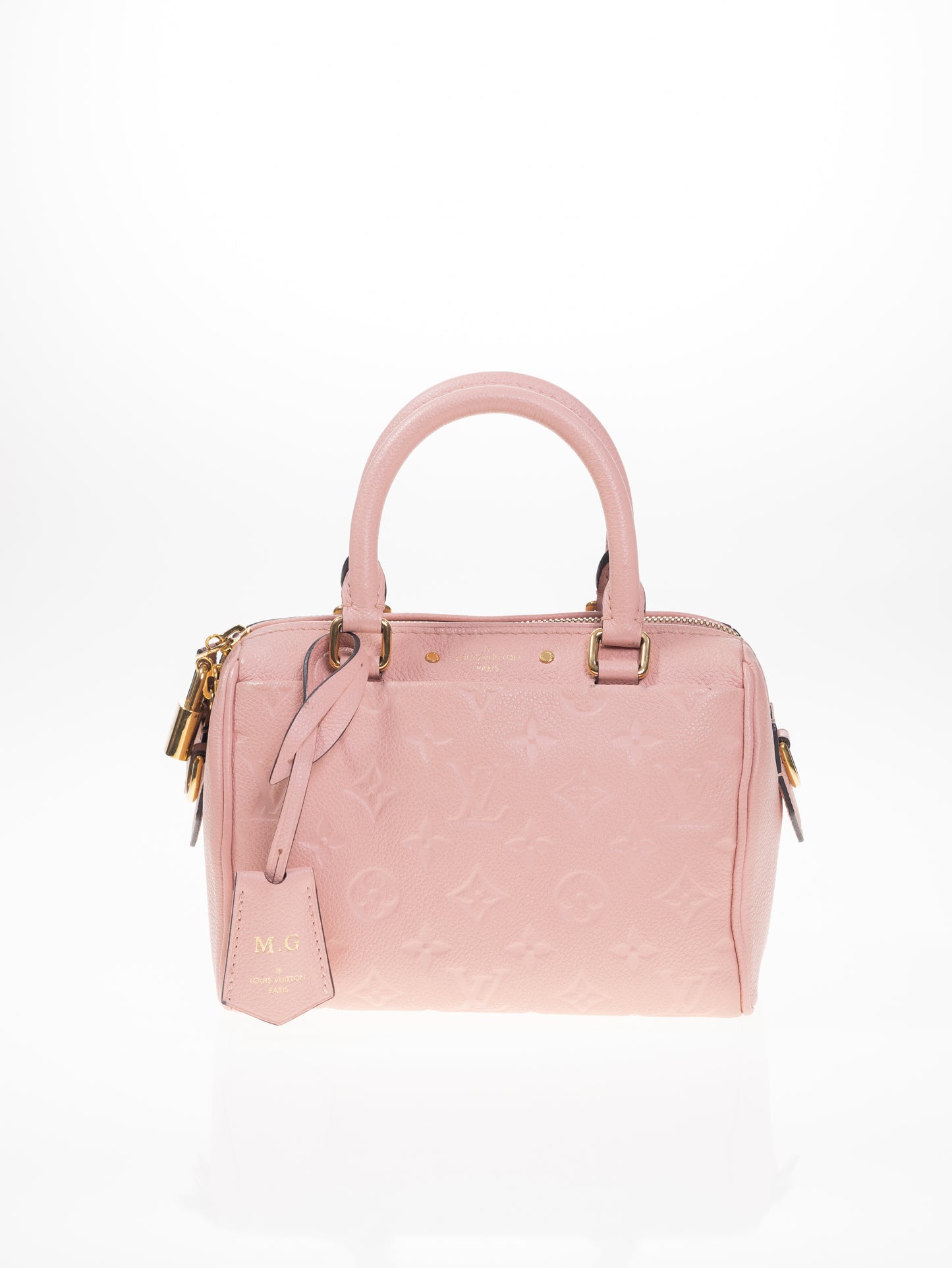 LOUIS VUITTON SPEEDY 20 Bandouliere Empreinte Rose