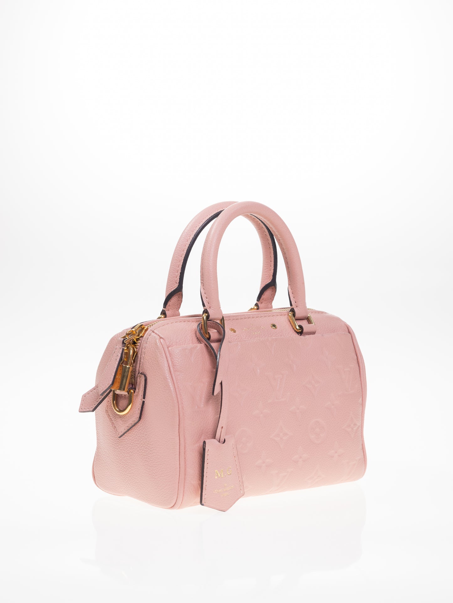 LOUIS VUITTON SPEEDY 20 Bandouliere Empreinte Rose