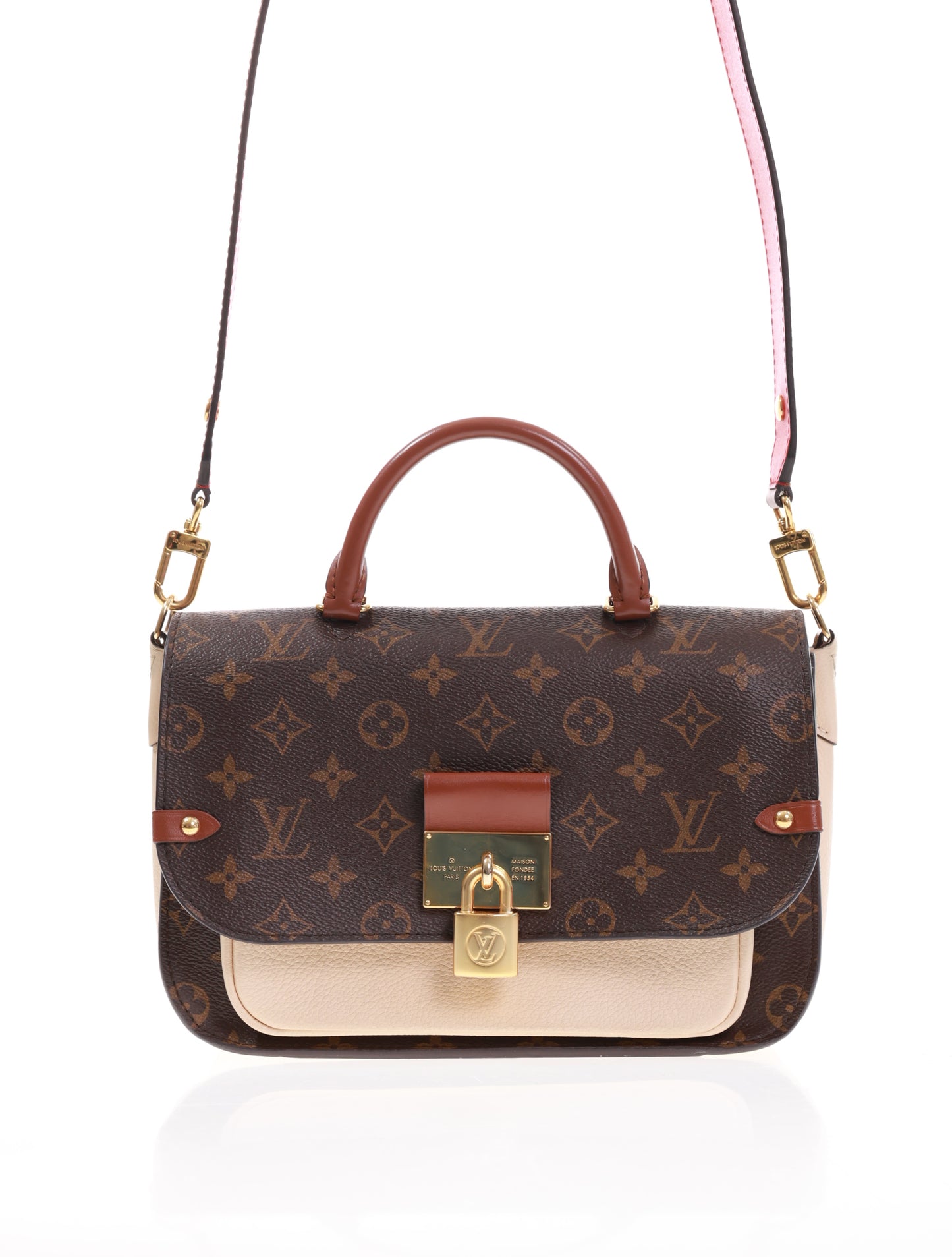 Borsa a spalla e a tracolla in maglia LOUIS VUITTON N44022 color crema