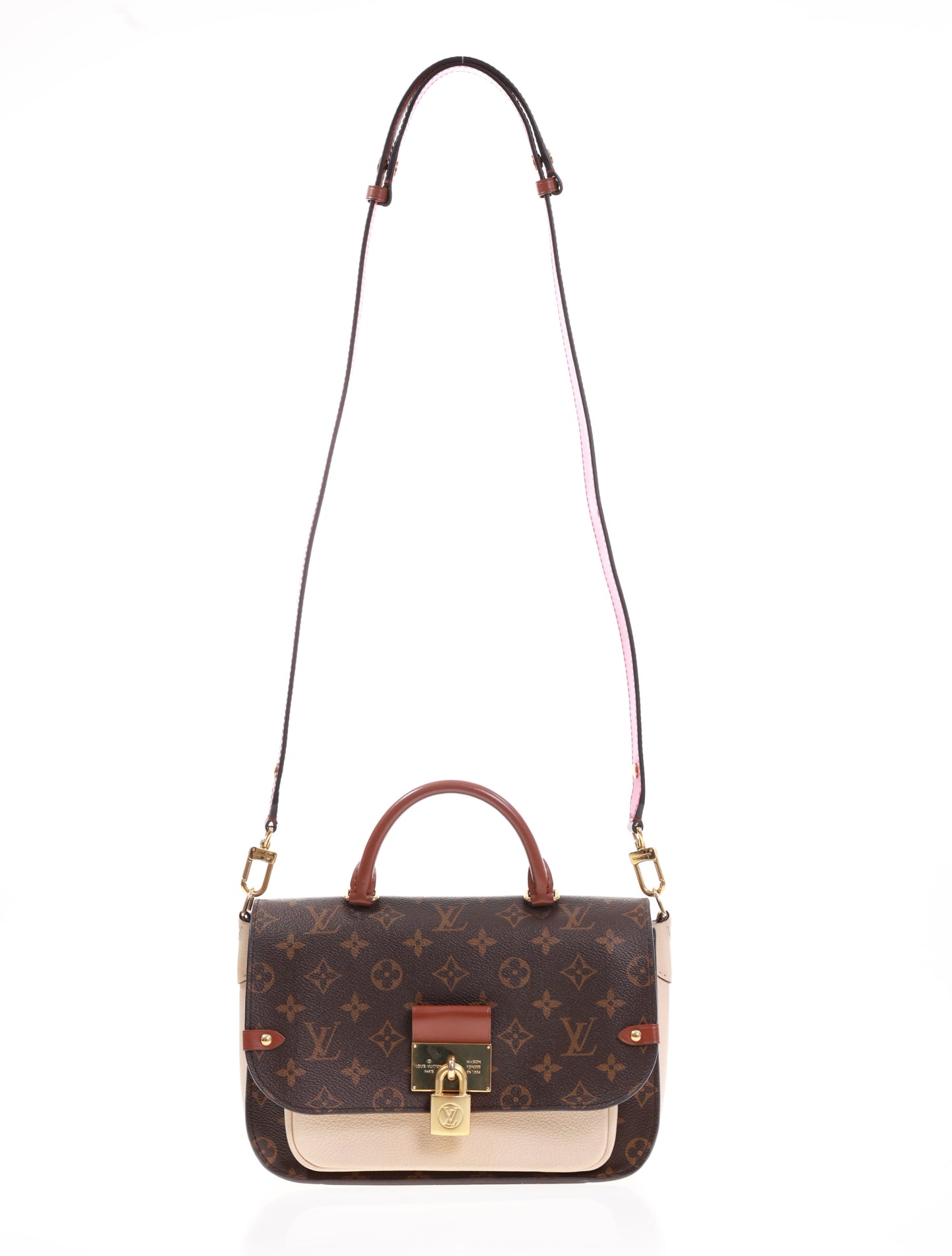 Borsa a spalla e a tracolla in maglia LOUIS VUITTON N44022 color crema